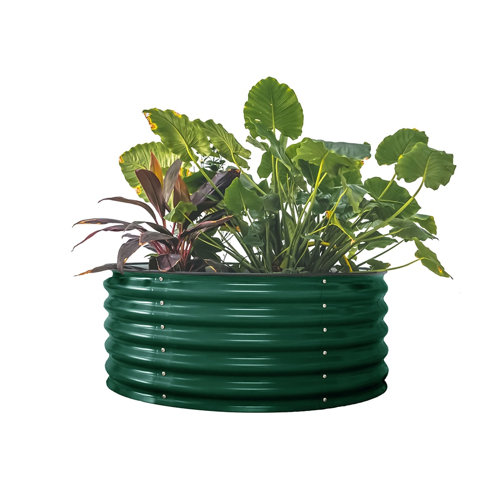 Vego Garden VRB4217BG 42-in W x 42-in L x 17-in H British Green Metal Raised Garden Bed