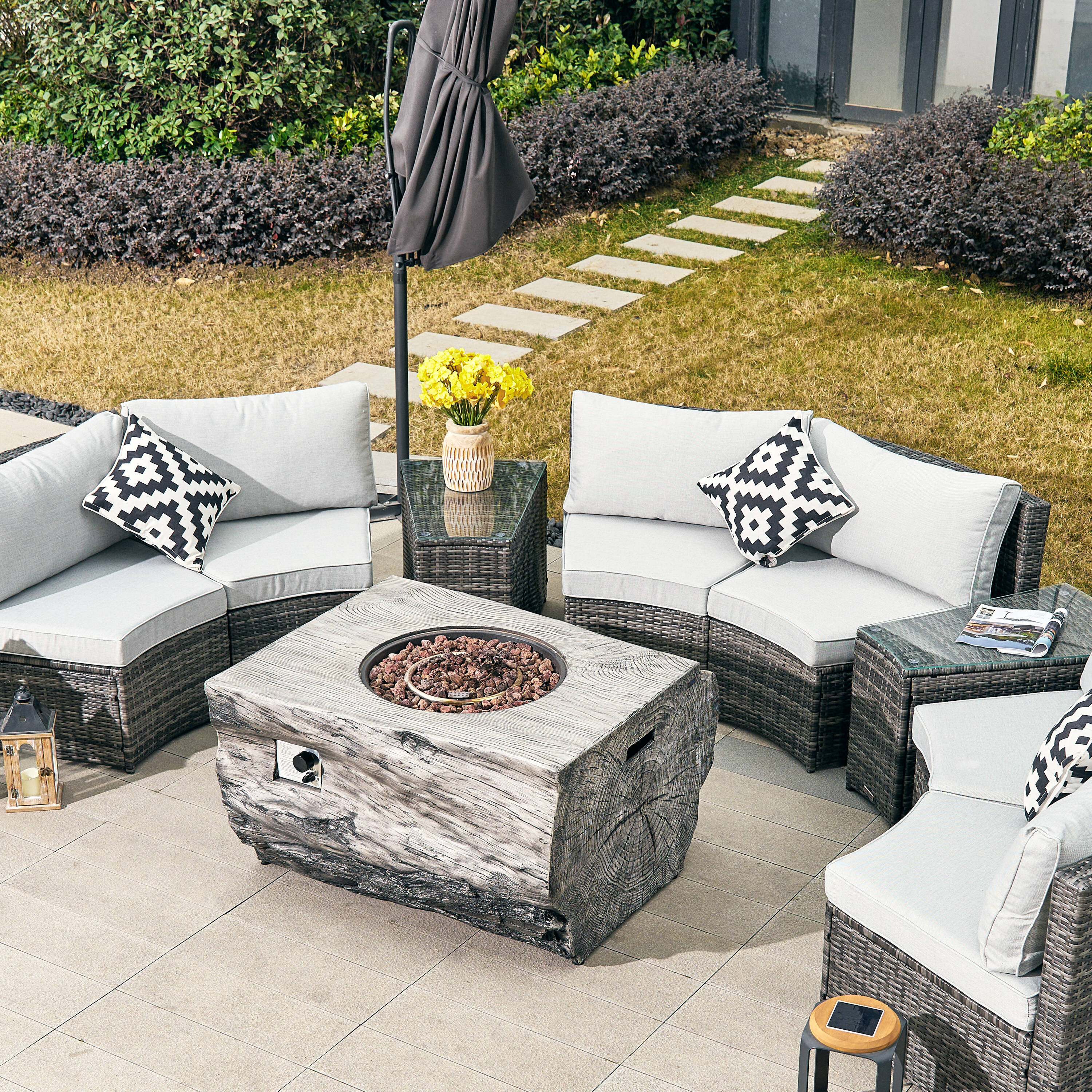 Direct Wicker DWS-1205B6S2T&2170G Patio-Conversation-Sets - View #7