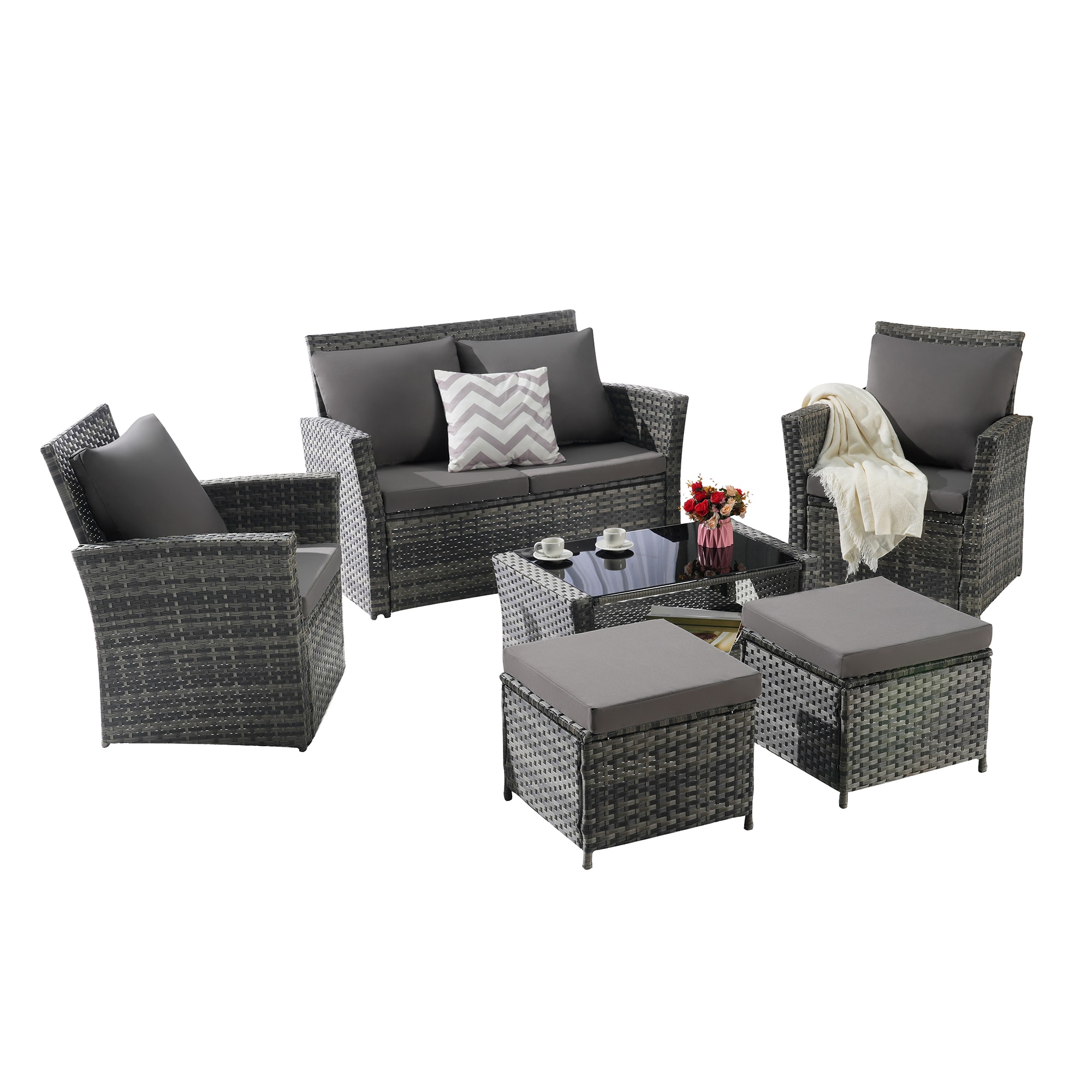 SINOFURN SYB670038DG Patio-Conversation-Sets - View #3