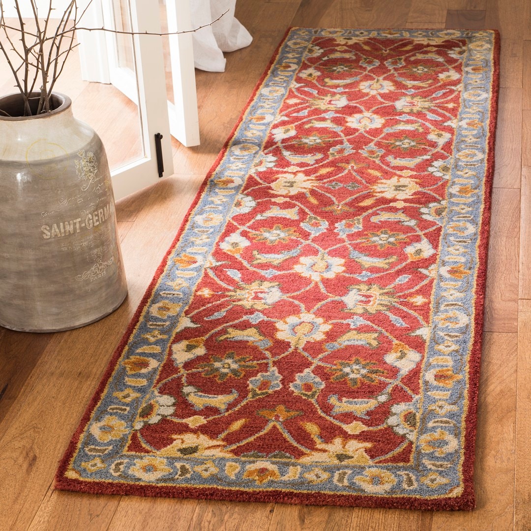  Heritage 403 Red/Blue Traditional 2ft-3in x 10ft Runner Rug