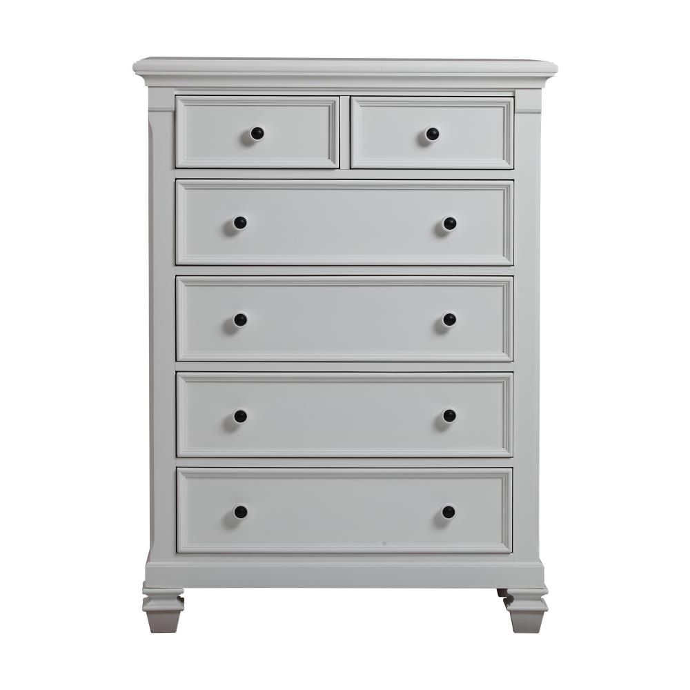 Glendale Pure White Poplar 6-Drawer Chest | - Baby Cache 23504-WH