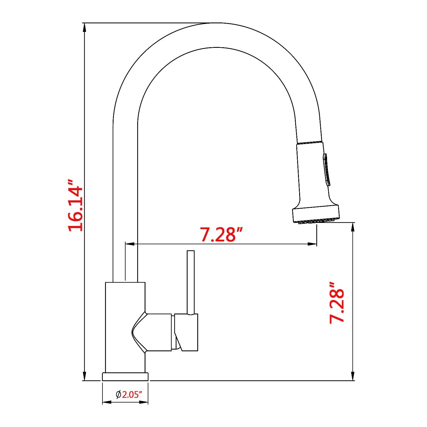 LOVMOR SF-J-JYBB412MB Kitchen-Faucets - View #4