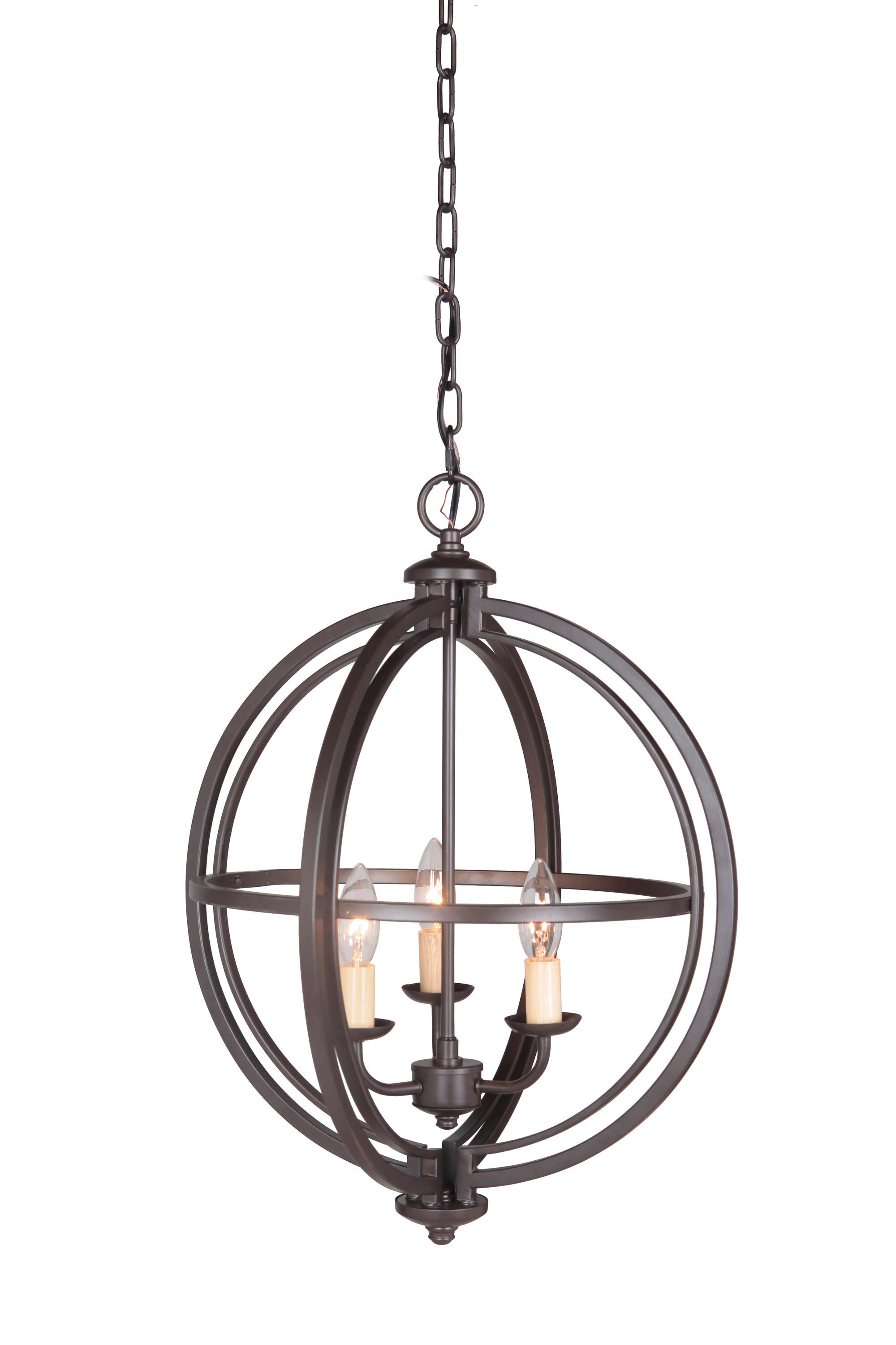 Craftmade 40133-ESP Berkeley 3 -Light Bronze Transitional For Use in Bedrooms, Dining Rooms, Foyers, Kitchens, Living Rooms Chandelier
