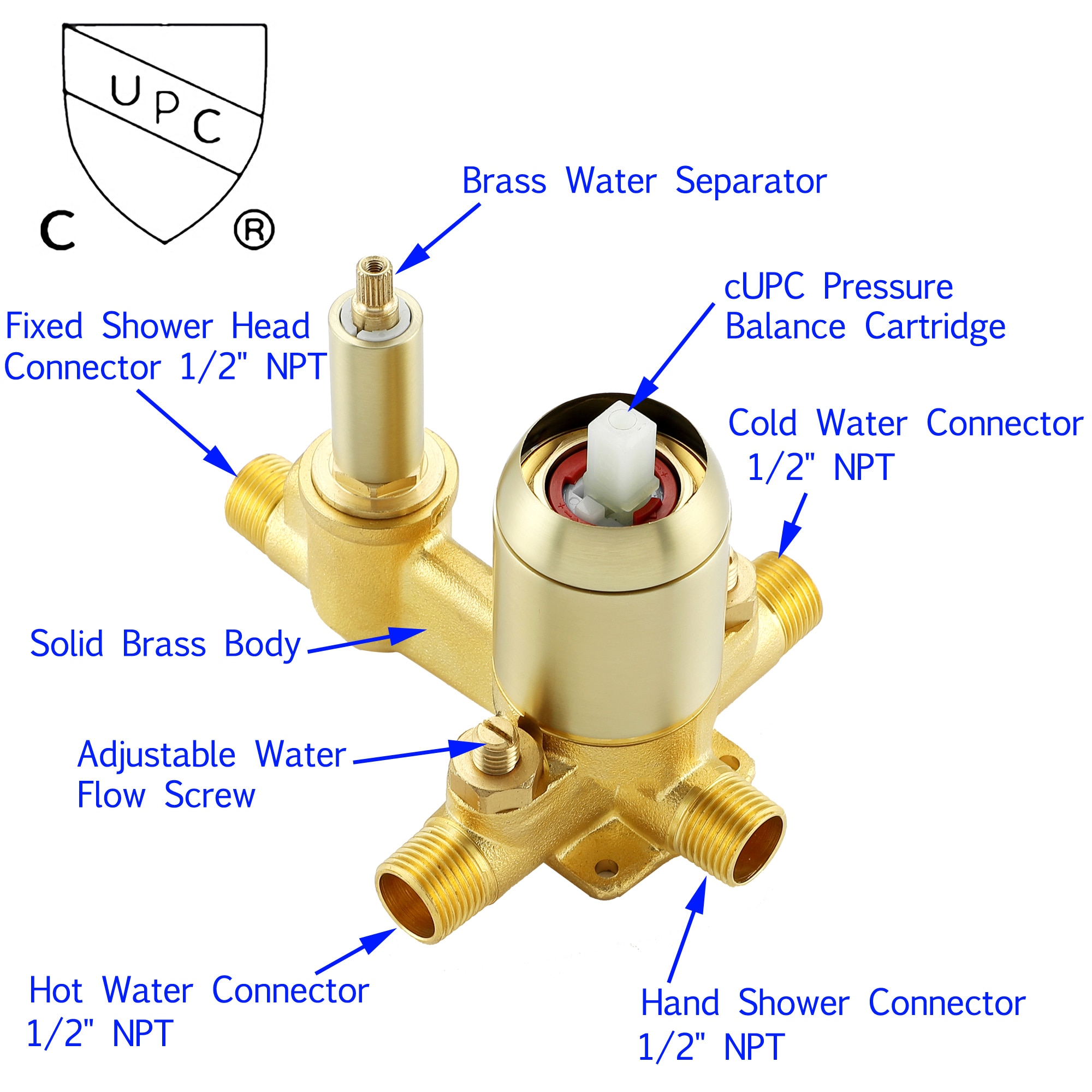 CASAINC WF-N96101CP-10 Showerhead-Bar-Panels - View #13
