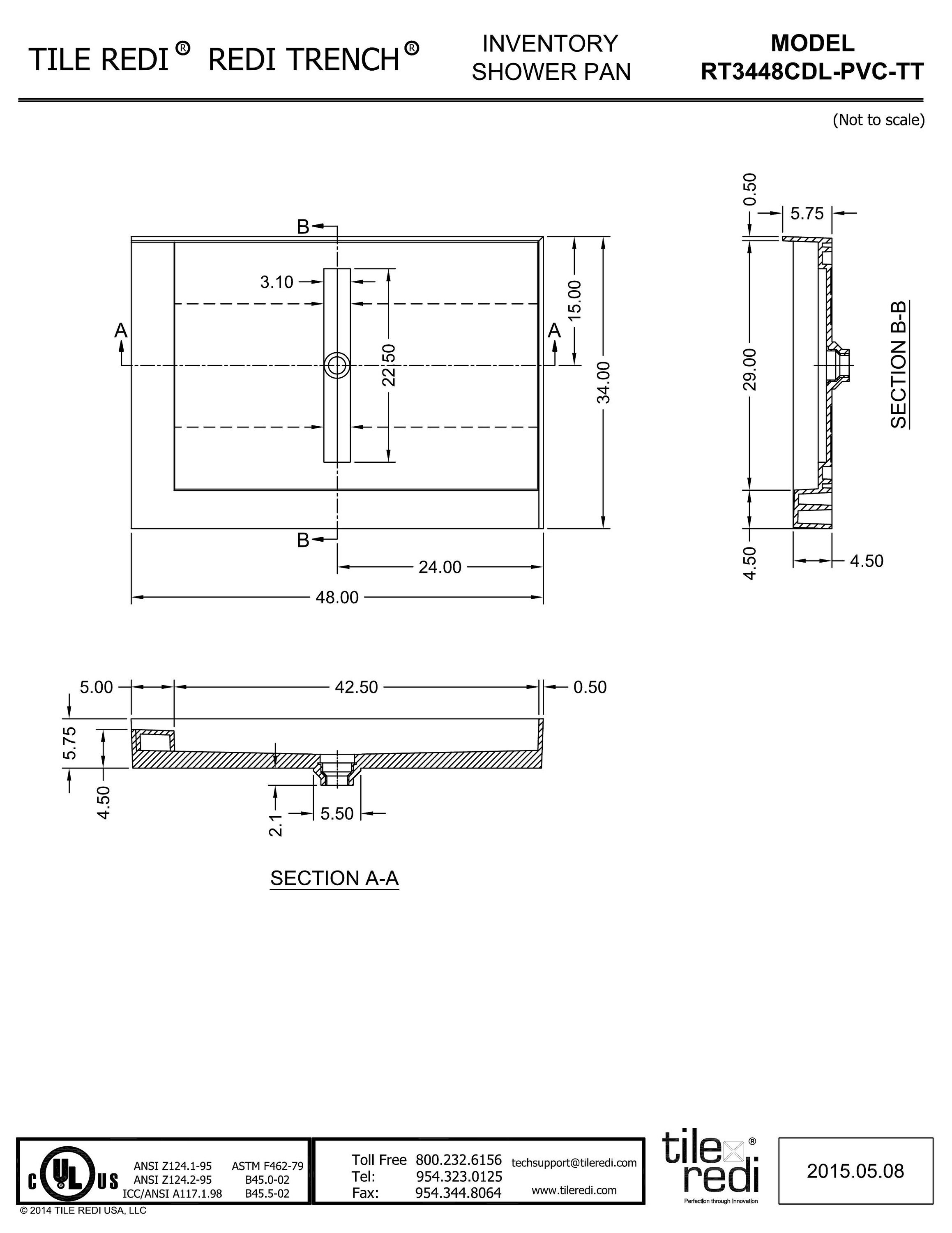 Tile Redi RT3448CDL-PVC-TT Shower-Floors - View #8