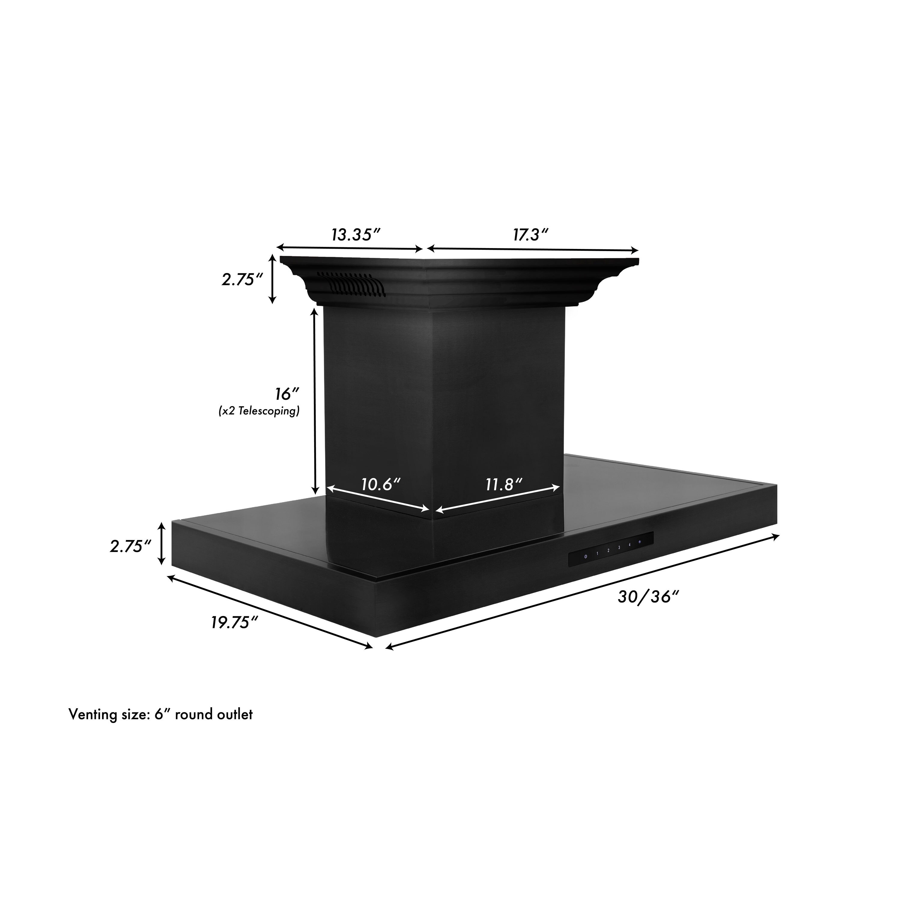 ZLINE KITCHEN & BATH BSKENCRN-BT-36 Wall-Mounted-Range-Hoods - View #9