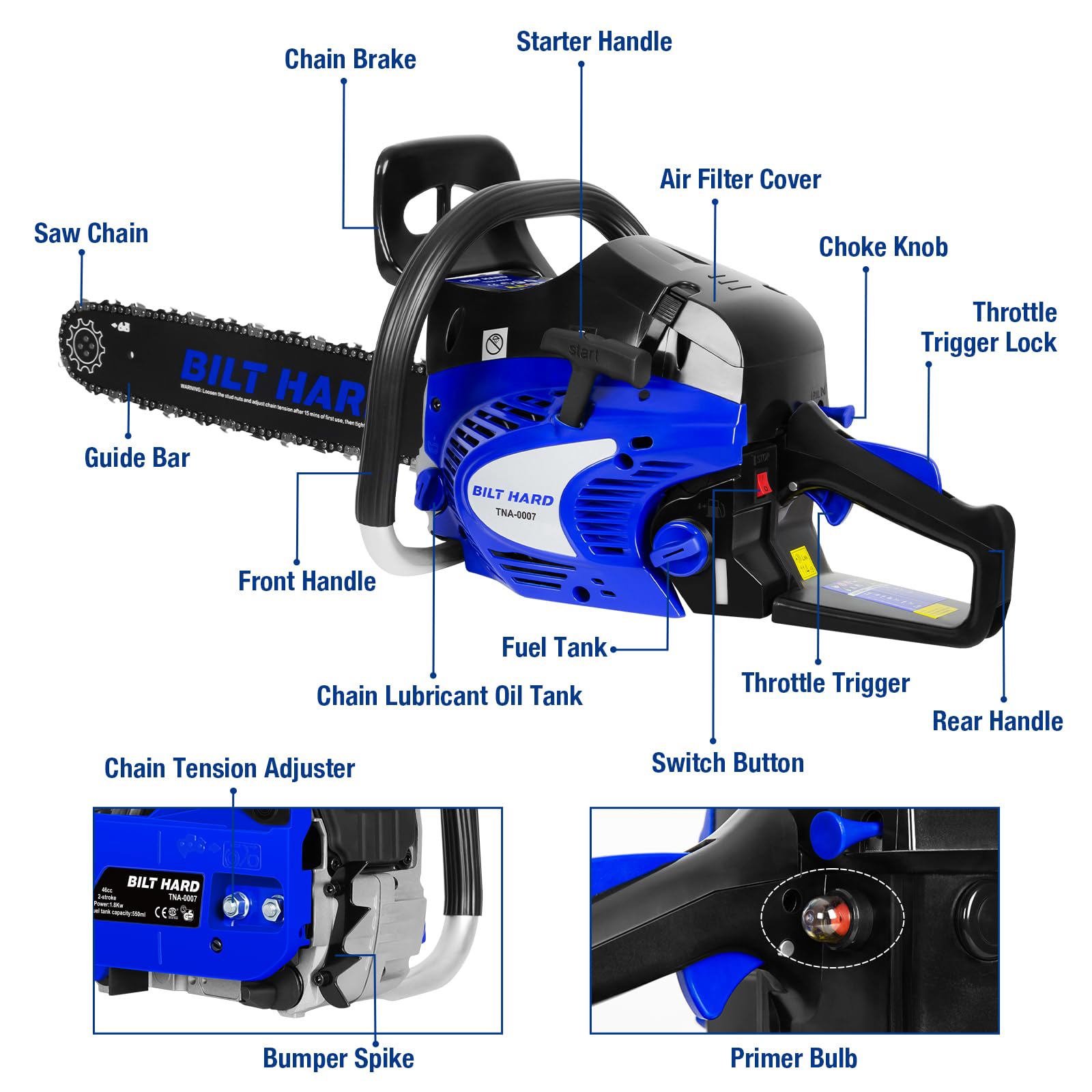 BILT HARD TNA-0007 Cordless-Chainsaw - View #6