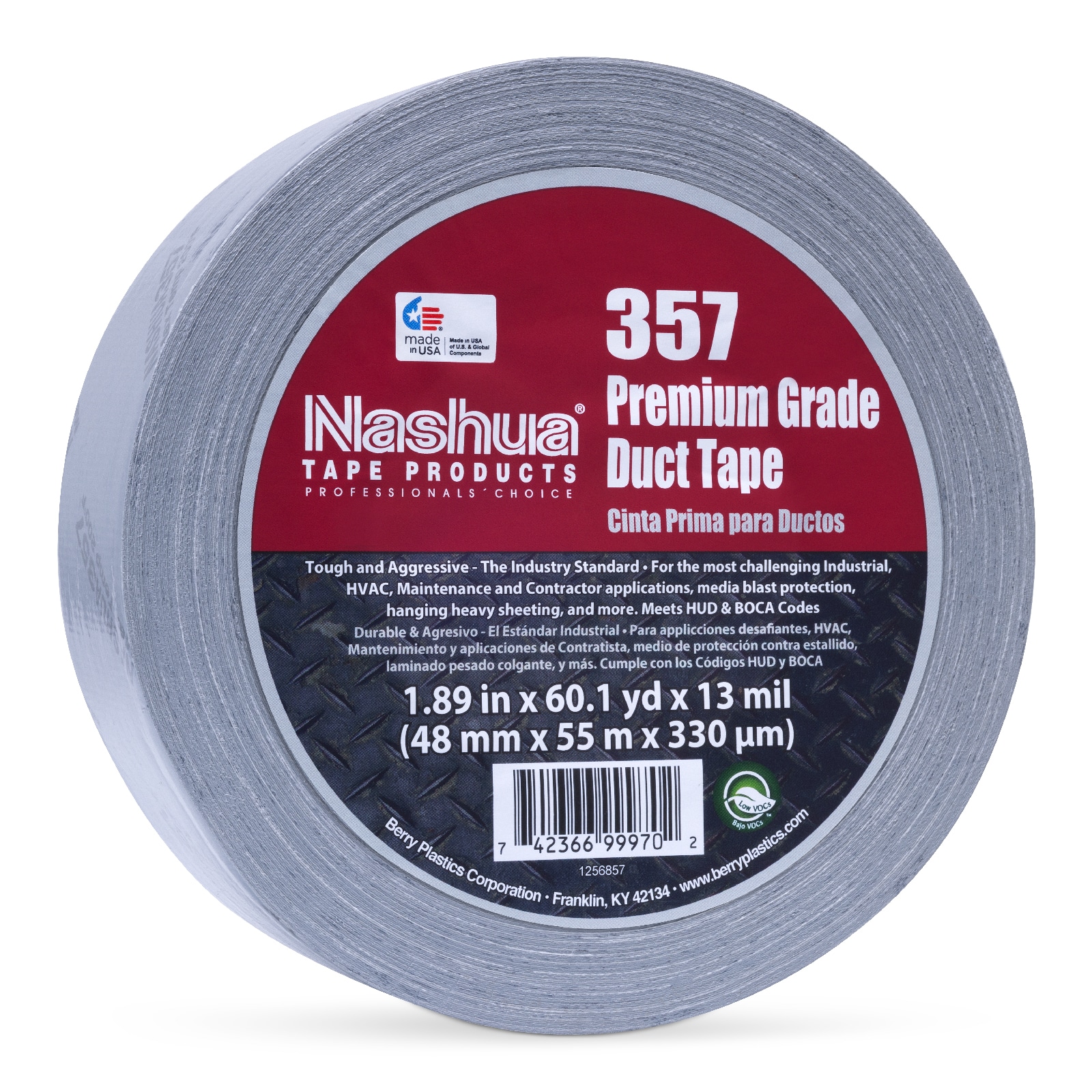 Nashua 1086141 357 Silver Duct Tape 1.89-in x 60.1 Yard(S) (24-Pack)