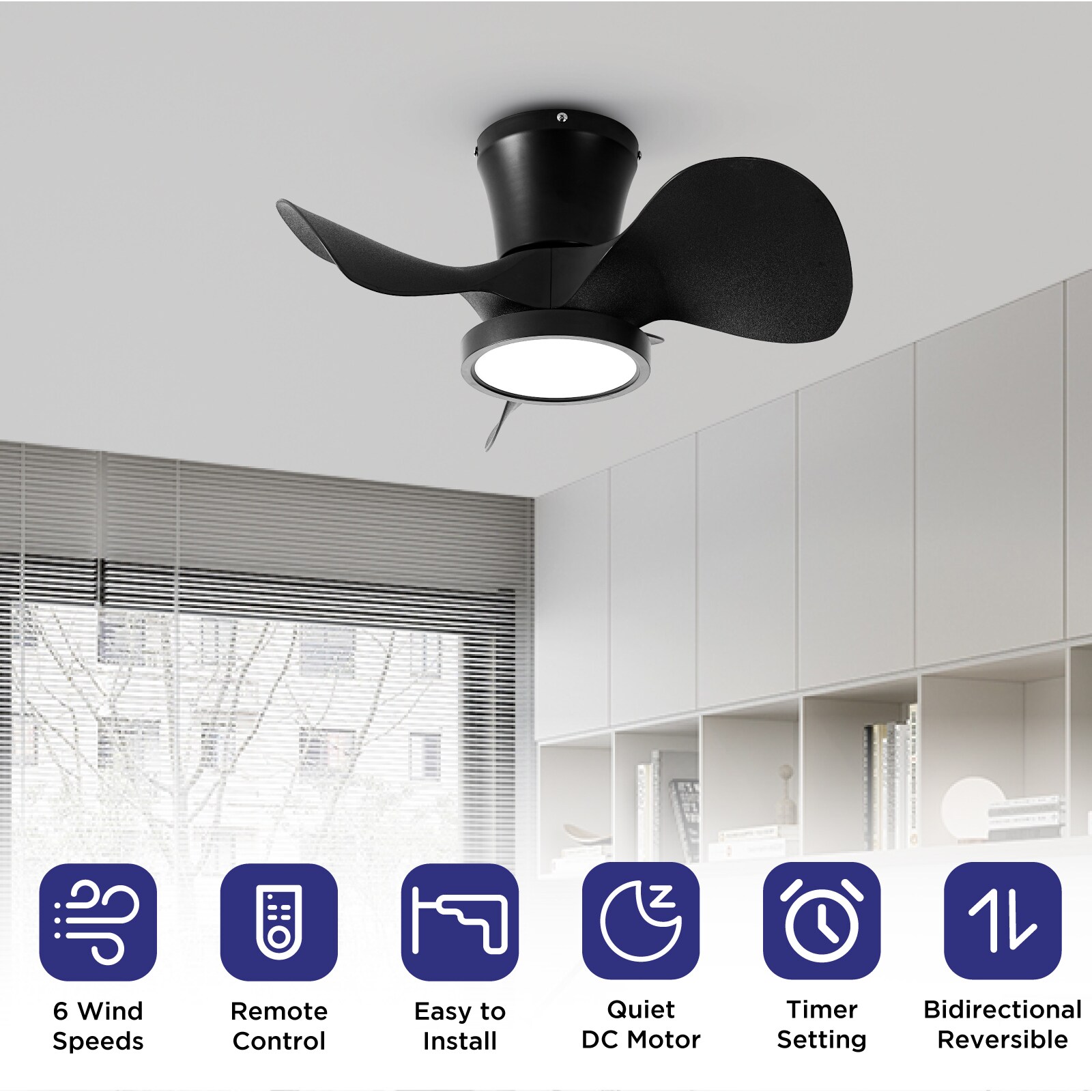 TALOYA TLY-F0-BK-X22 Ceiling-Fans - View #4