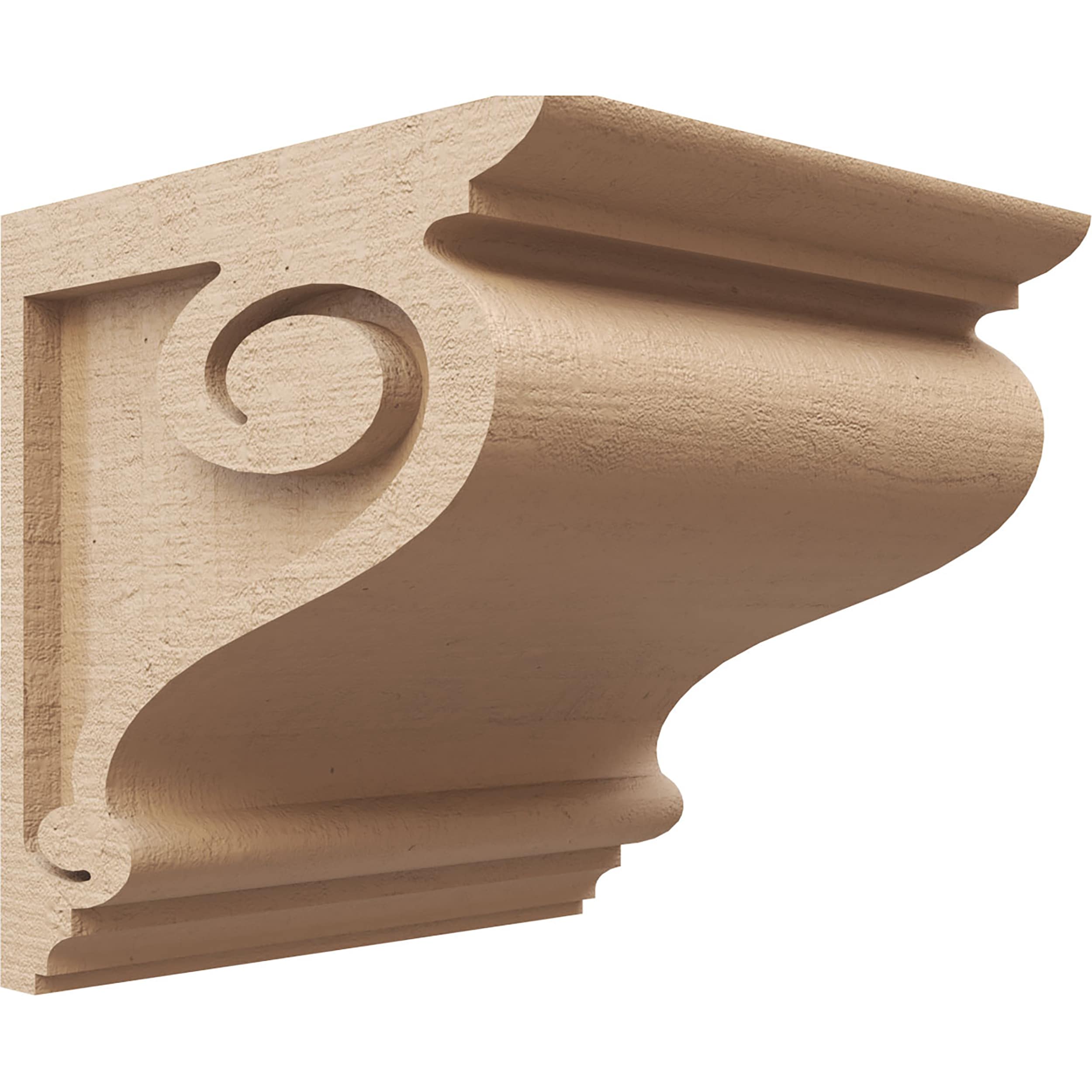 Ekena Millwork 9-in x 9-in x 9-in Rough Cedar Woodgrain TimberThane Primed Urethane Paintable/Stainable Corbel #CORU09X09X09SCRRCPR