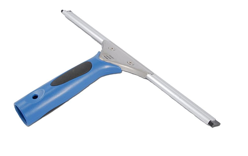 Ettore ProGrip Rubber Window Squeegee - Blue, Single Straight Blade,  Plastic Handle - High-Performance, Ergonomic Cushion Grip, Stainless Steel  in the Squeegees department at