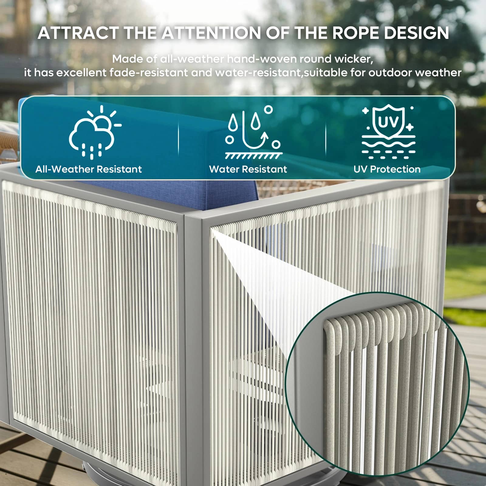 Bestier USLOW-O500319B-BLUE Patio-Conversation-Sets - View #6