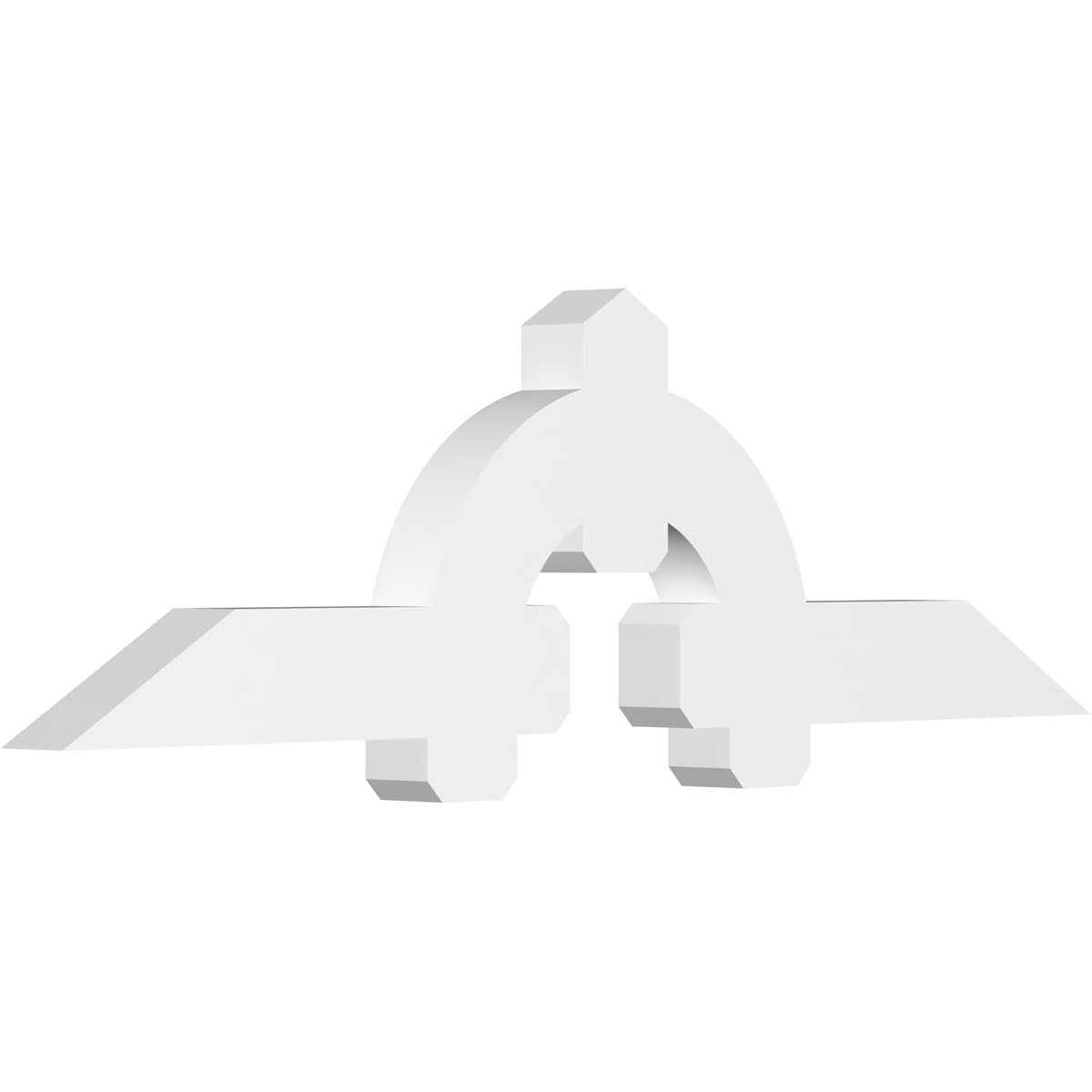 Ekena Millwork GBP072X21X0406ERI00 Ericson White PVC Gable bracket