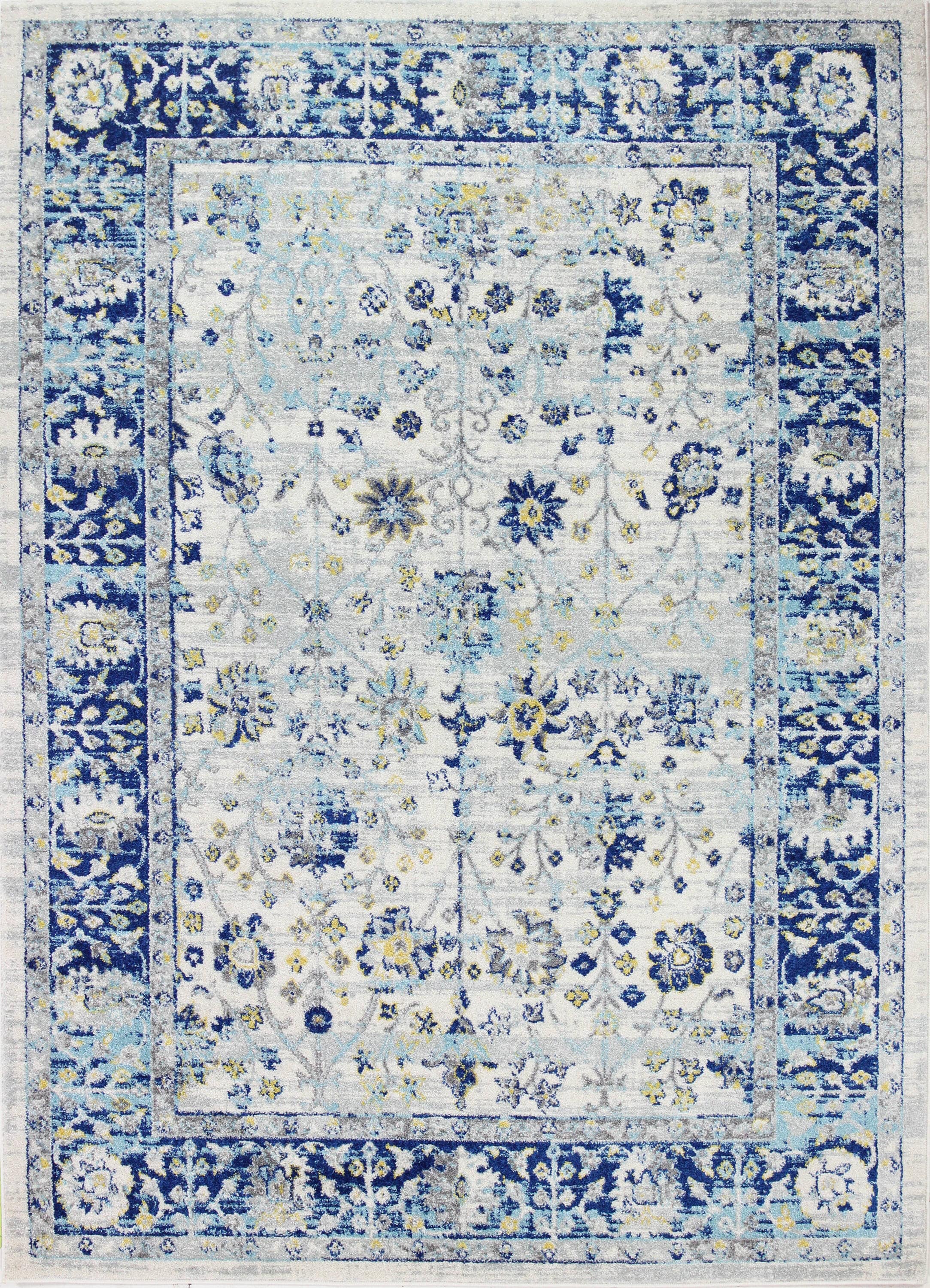 Bashian 649652273464 8 X 10 (ft) Ivory/Blue Indoor Floral/Botanical Oriental Area Rug
