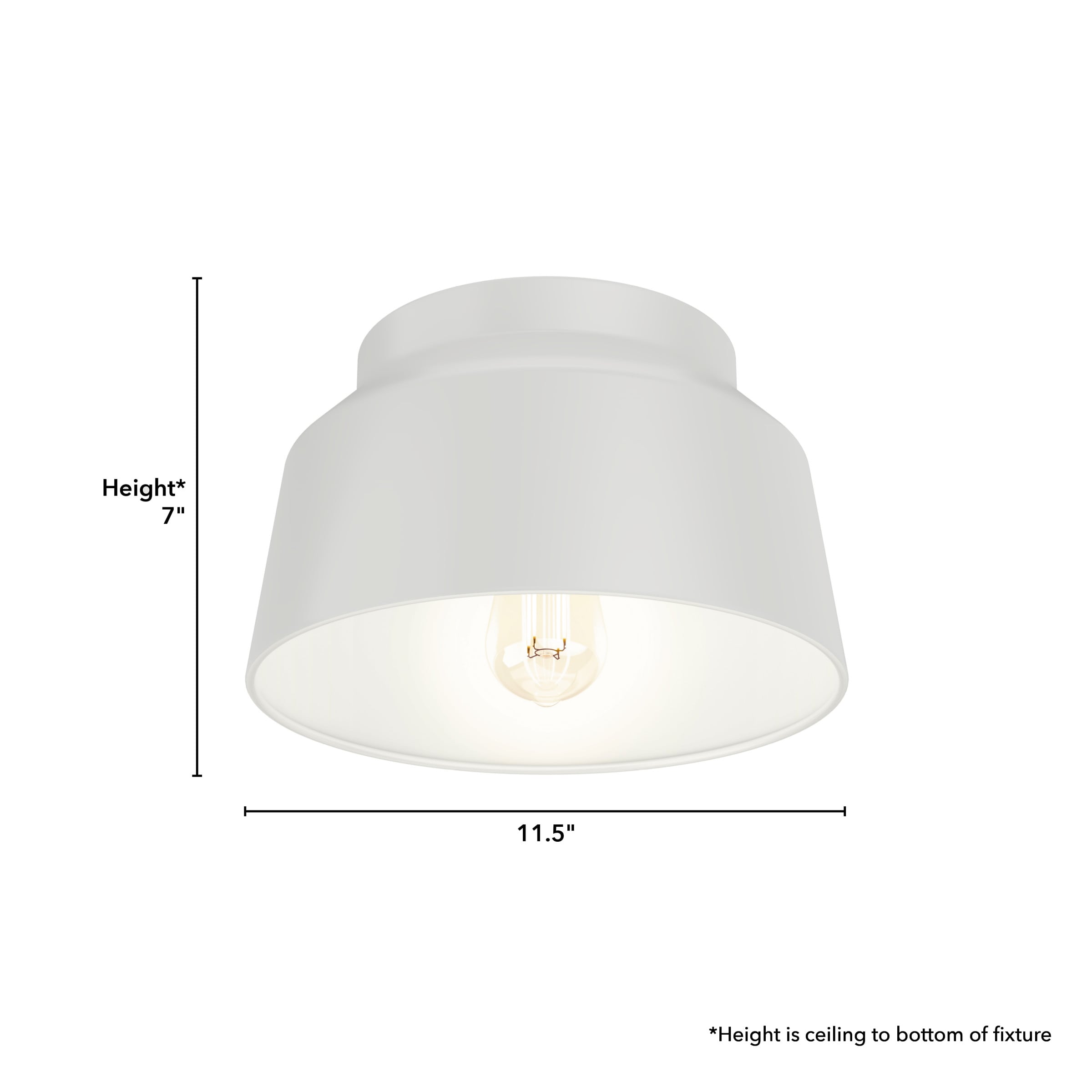 Dove Grey Aluminum LED Mid-Century Modern Flush Mount