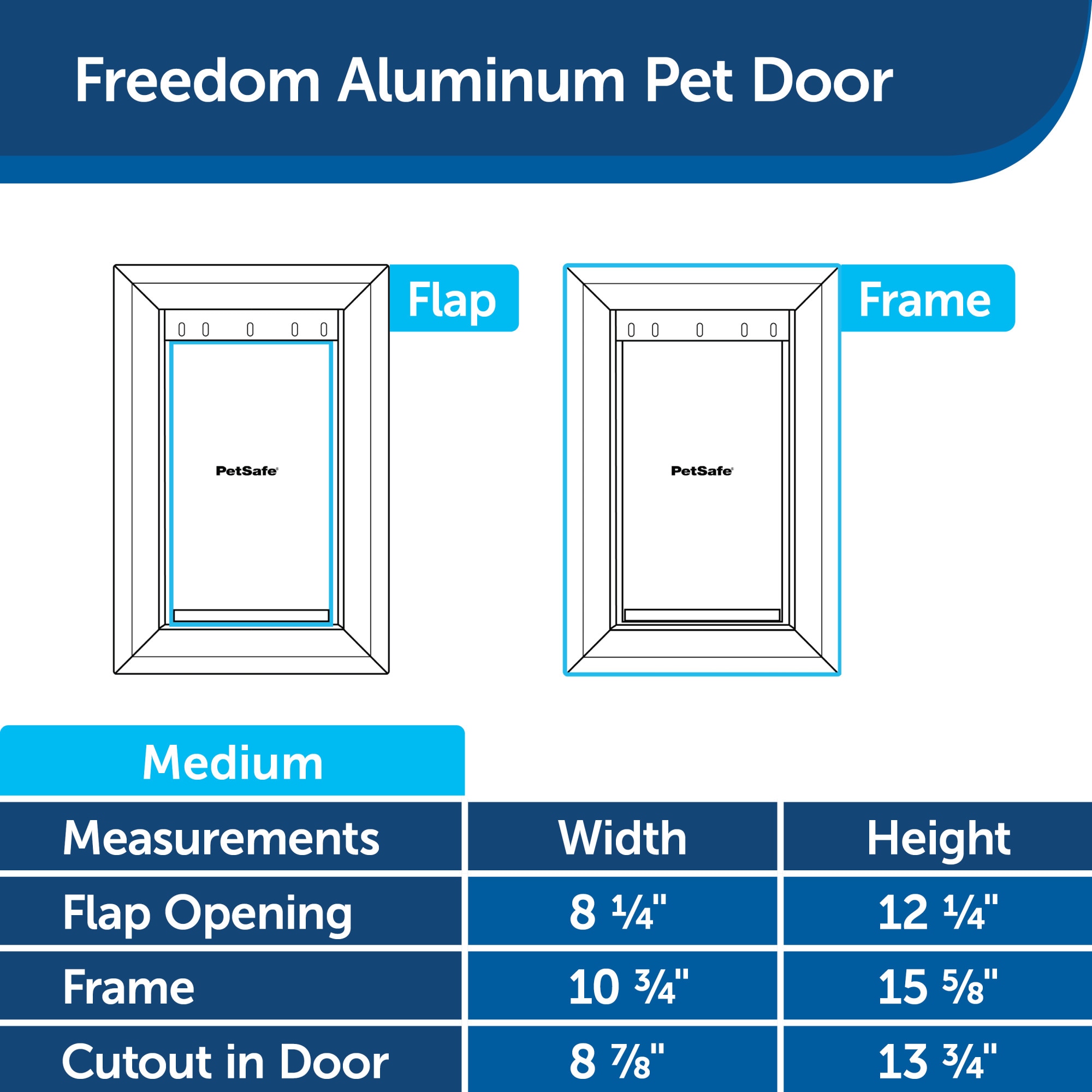 PetSafe Hpa11 11599 Freedom Aluminum Pet Door Medium