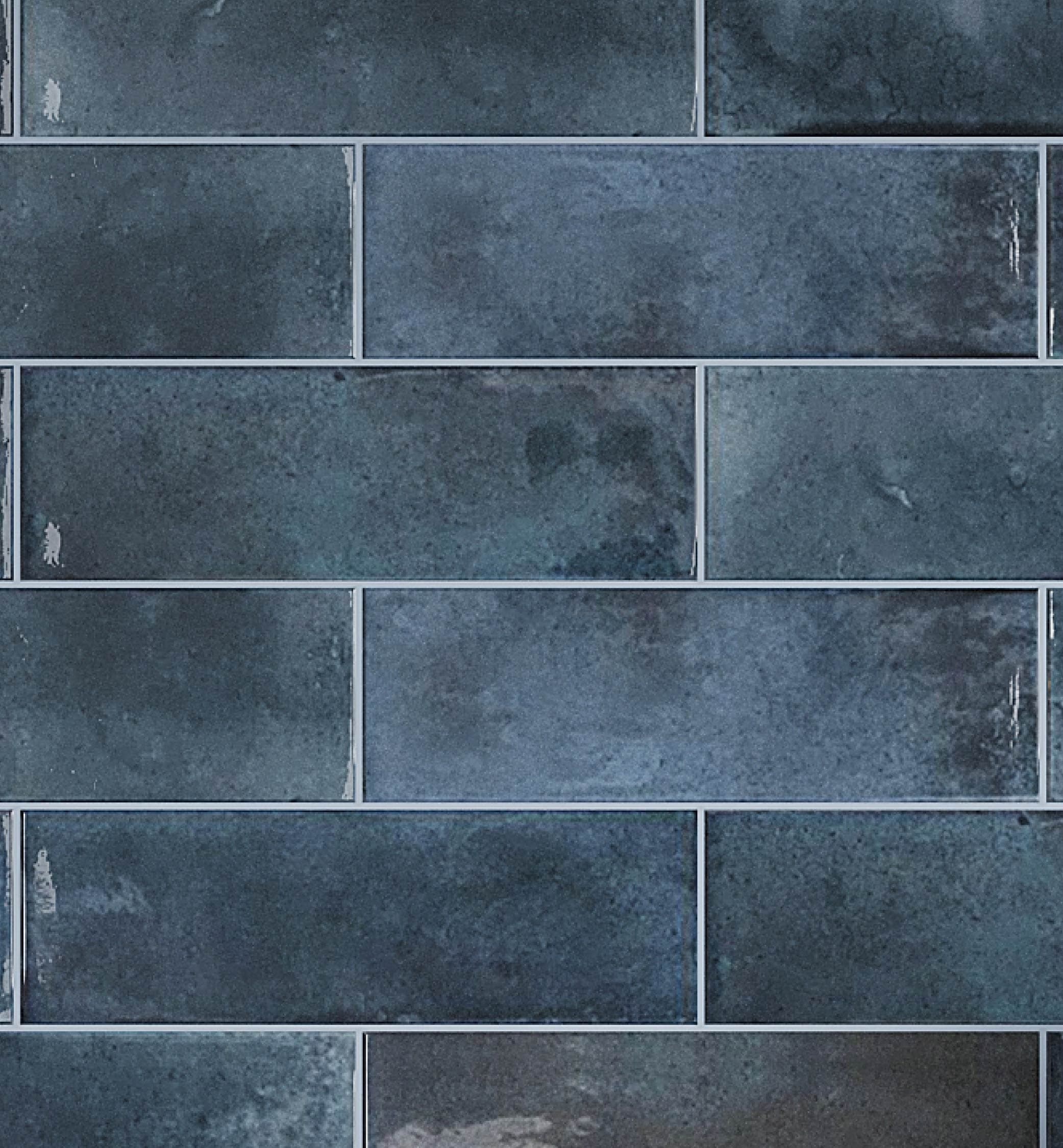 Antiek Glossy Blue Ceramic Subway Wall and Floor Tile