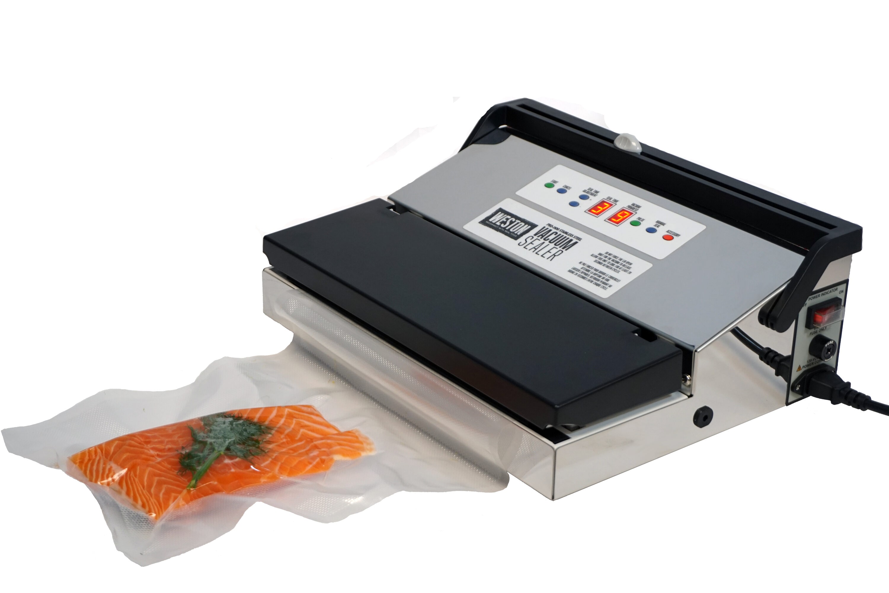 FoodSaver Vacuum Sealer Machine with Starter Vacuum Seal Bags & Rolls,  Safety Certified, Black - FM2000-FFP