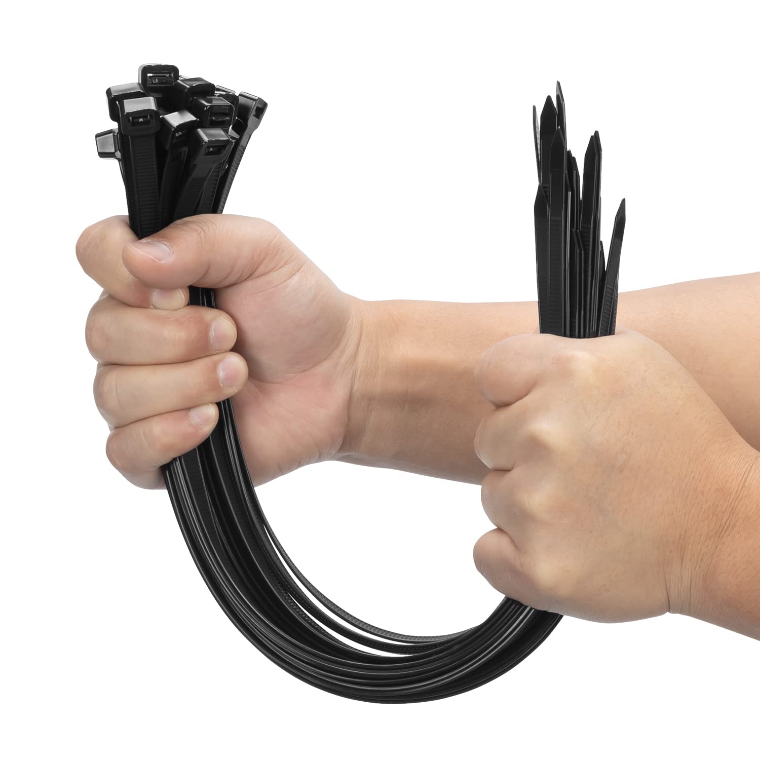 Vrbgify  16 Inch Black Heavy Duty Zip Ties 200 Pound Tensile Strength Large Nylon Cable Ties UV Resistant for Indoor Outdoor Use 100 pcs