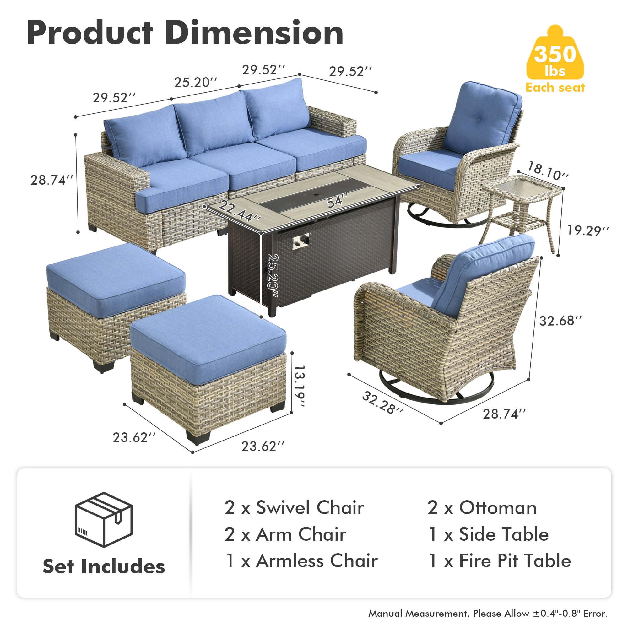 Ovios RFP5TS508YV Patio-Conversation-Sets - View #8
