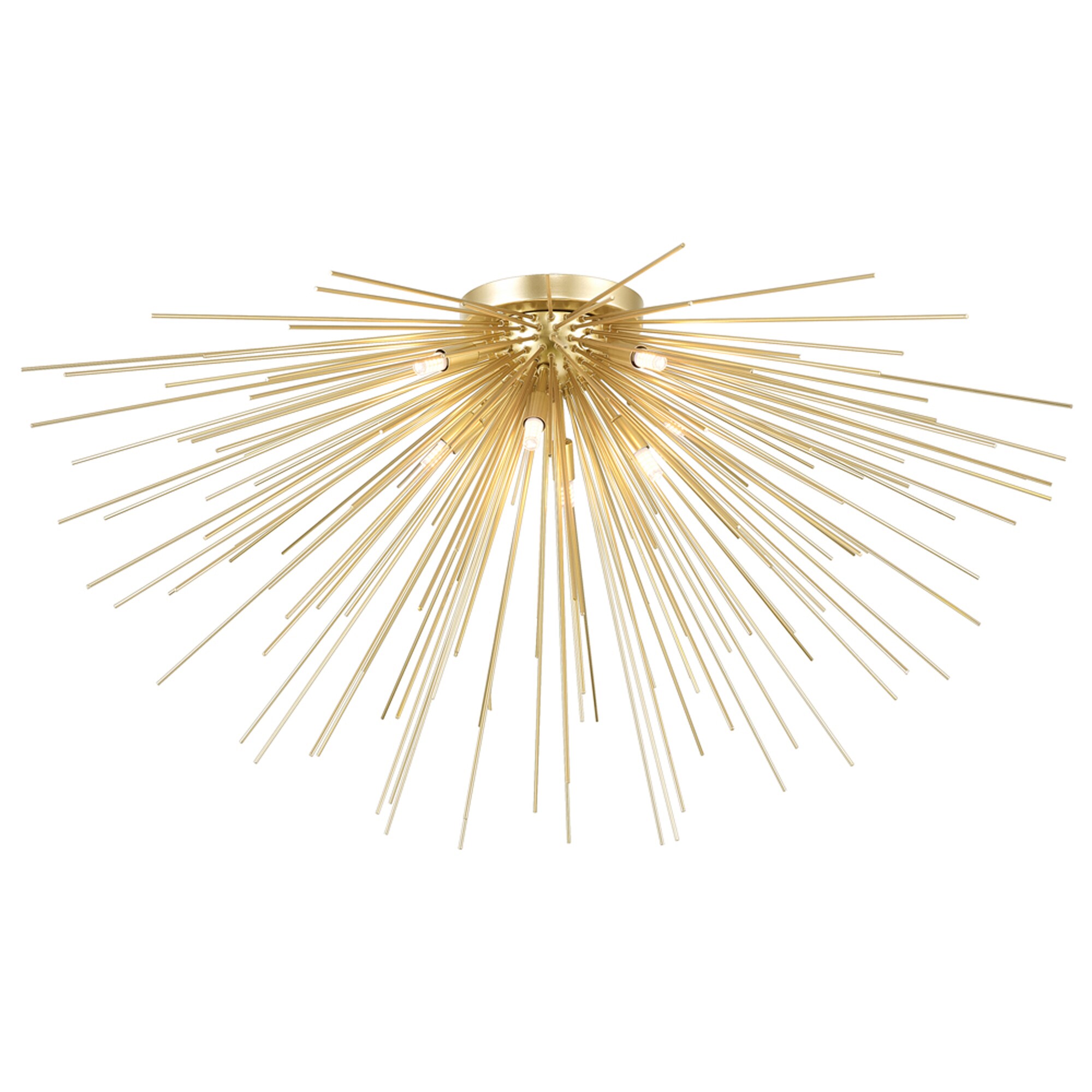 Savannah Starburst Gold Leaf 8-Light LED Flush Mount