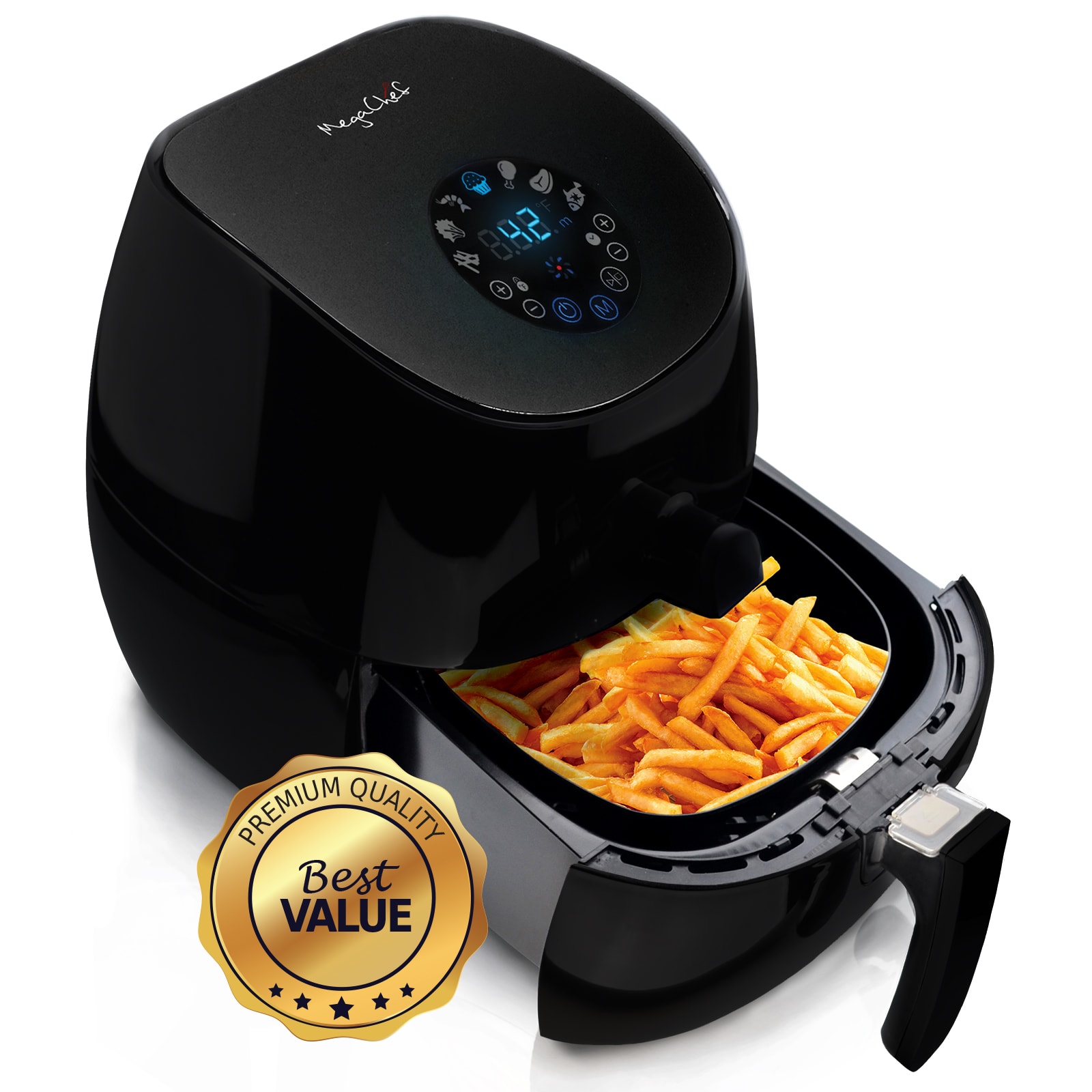 Cecotec 03317 fryer Single 5.5 L Stand-alone 1700 W Hot air fryer Black,  Stainless steel