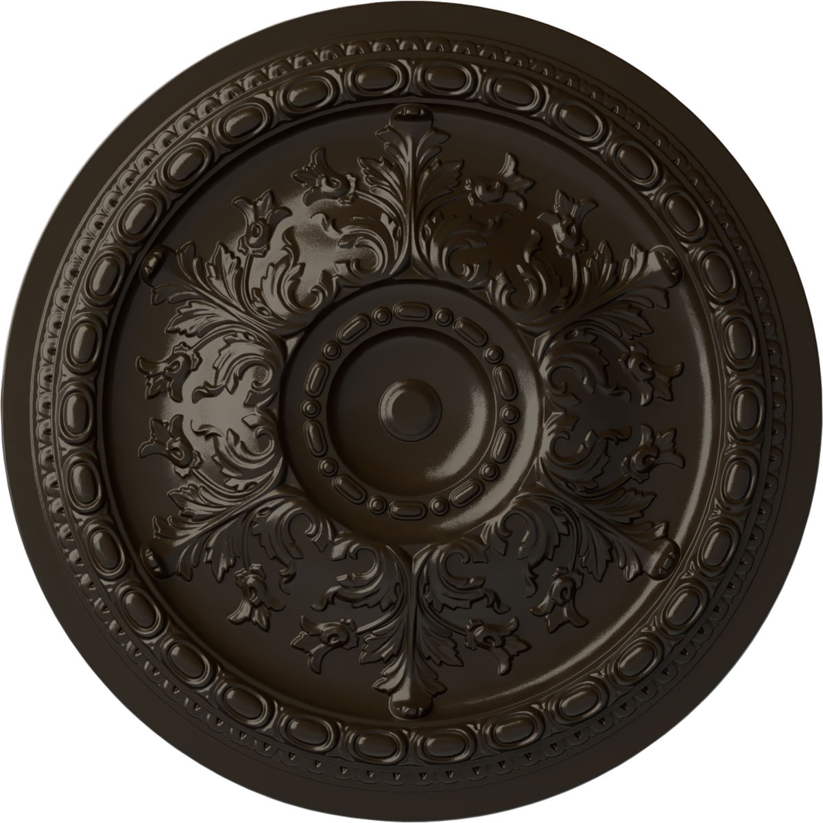 Ekena Millwork CM38OSSHF Oslo 38.375-in W x 38.375-in L Painted Stone Hearth Polyurethane Whole Ceiling Medallion
