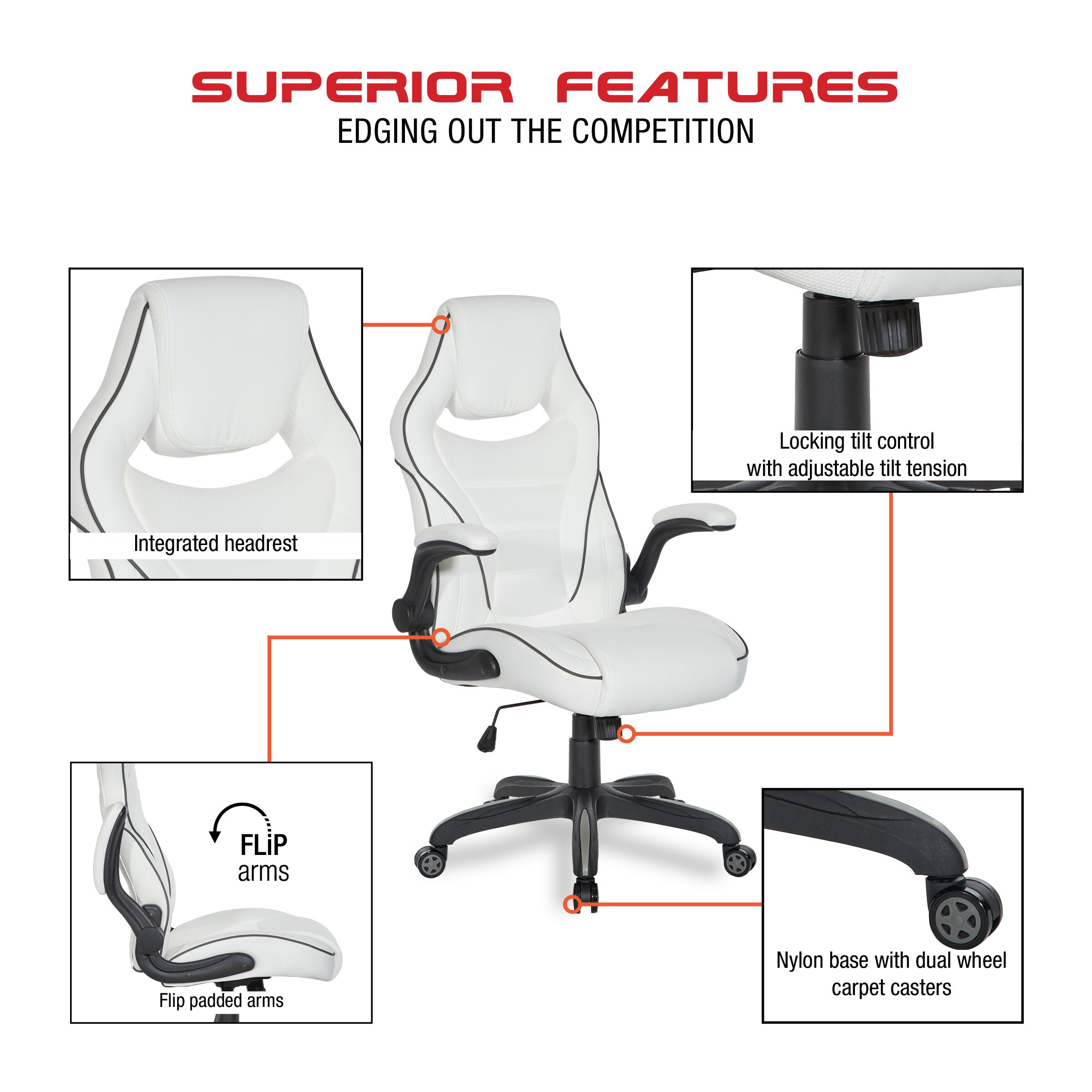 Office Star Products XEN25-RD Office-Chairs - View #7