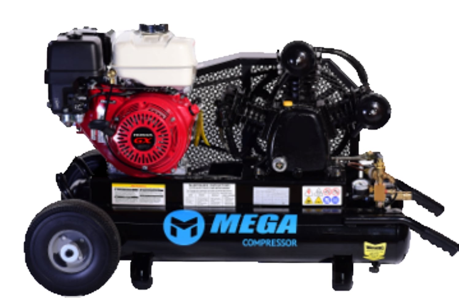 MEGA Compressor MP-9010HG 10-Gallon Portable Gas 175 PSI Horizontal Air Compressor