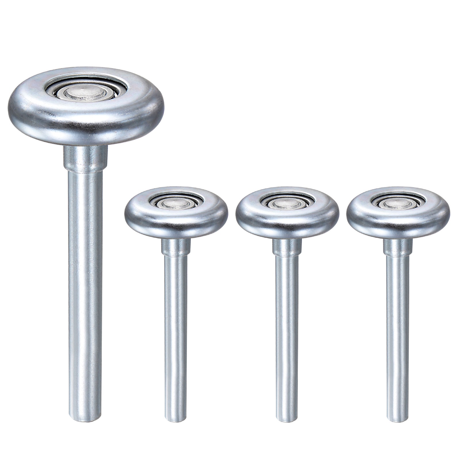 Unique Bargains 4pcs 1.8inch Zinc-Plated Steel Garage Door Rollers for 2inch Garage Track 3.7inch Long Stem Quiet Garage Door Wheels 10 Ball Bearings Silver #S26051800UX6123