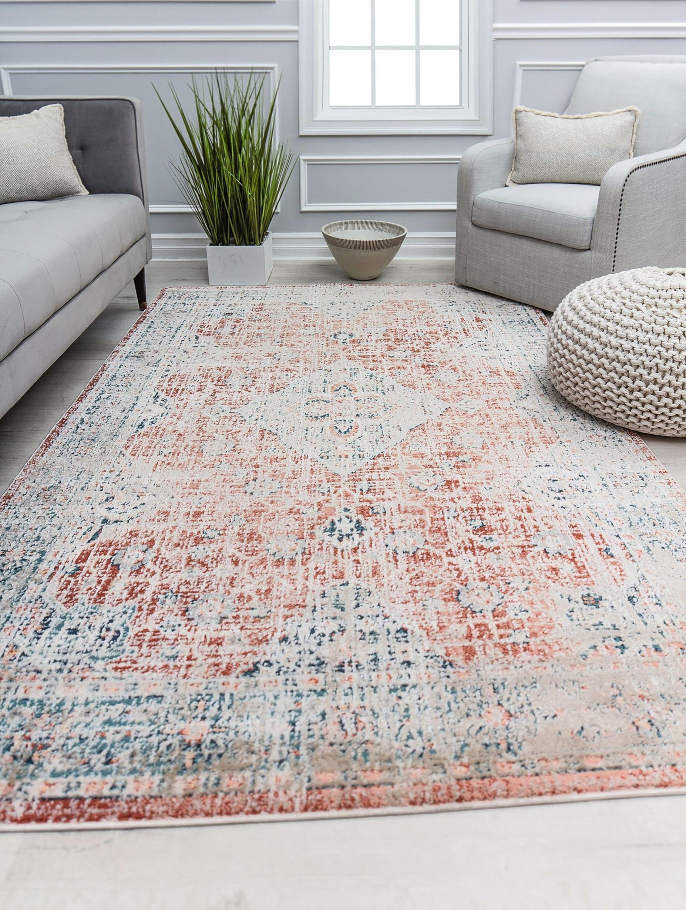 Rugs America 31154 Claire 2 x 8 (ft) Loomed Polypropylene Jupiter Glow Rectangular Indoor Medallion Vintage Area rug