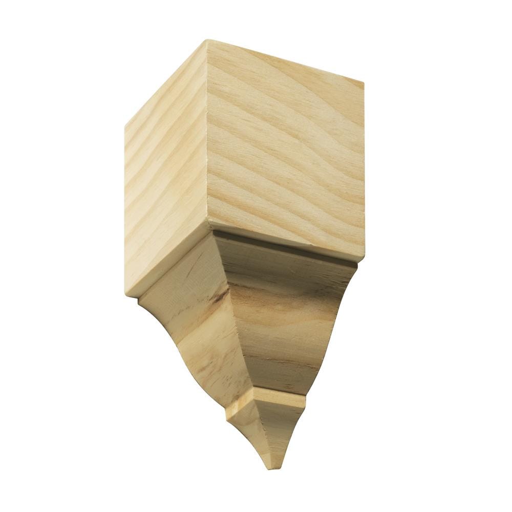 Ornamental Mouldings EV1888I/SPINE 5-5/8-in x 2-5/8-in Interior Unfinished Colonial 1888 Inside corner Baseboard Moulding Block