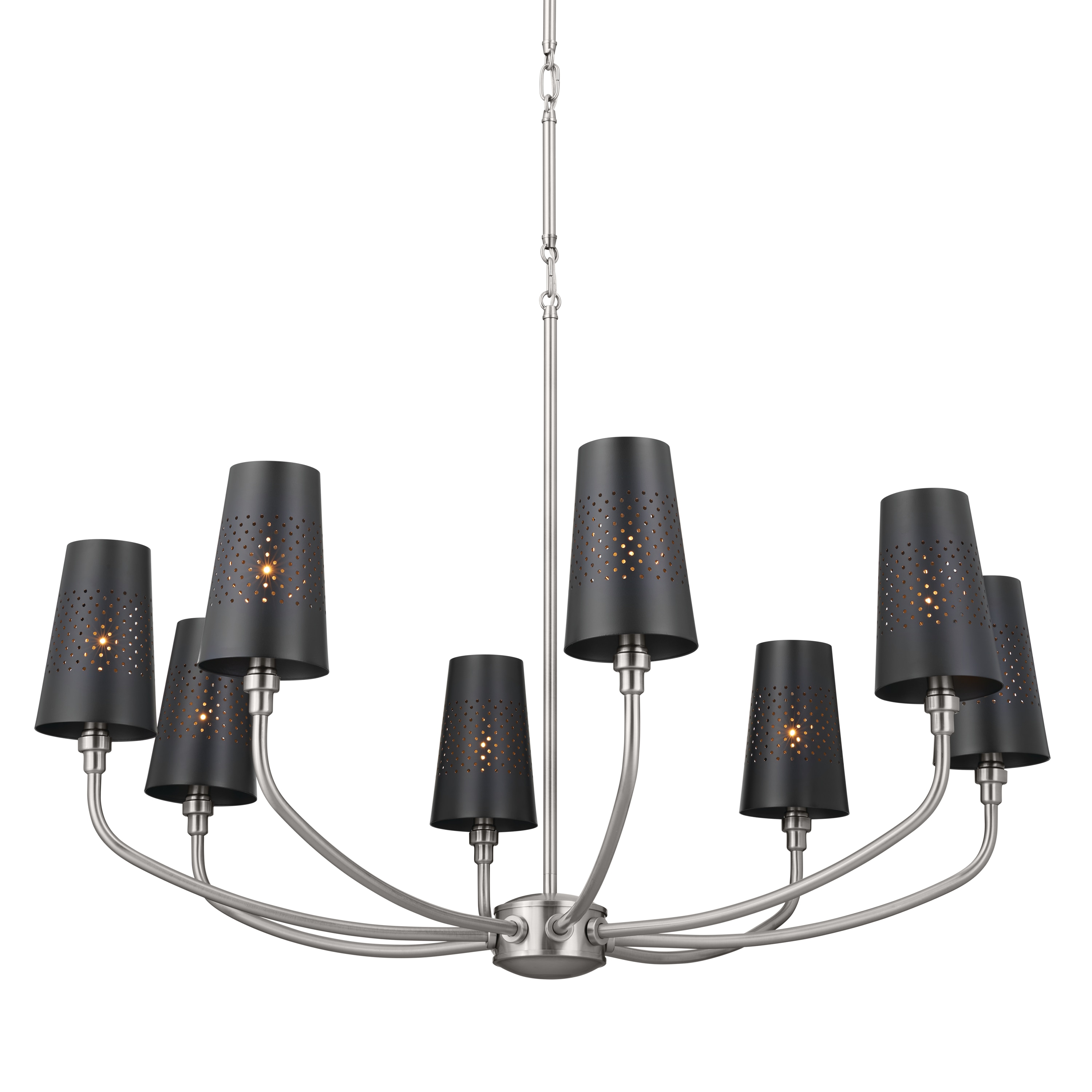 Kichler Adeena 8 -Light Pewter Traditional For Use in Bedrooms, Dining Rooms, Foyers, Kitchens, Living Rooms Chandelier 5269736 Sansujyuku sansujyuku.com