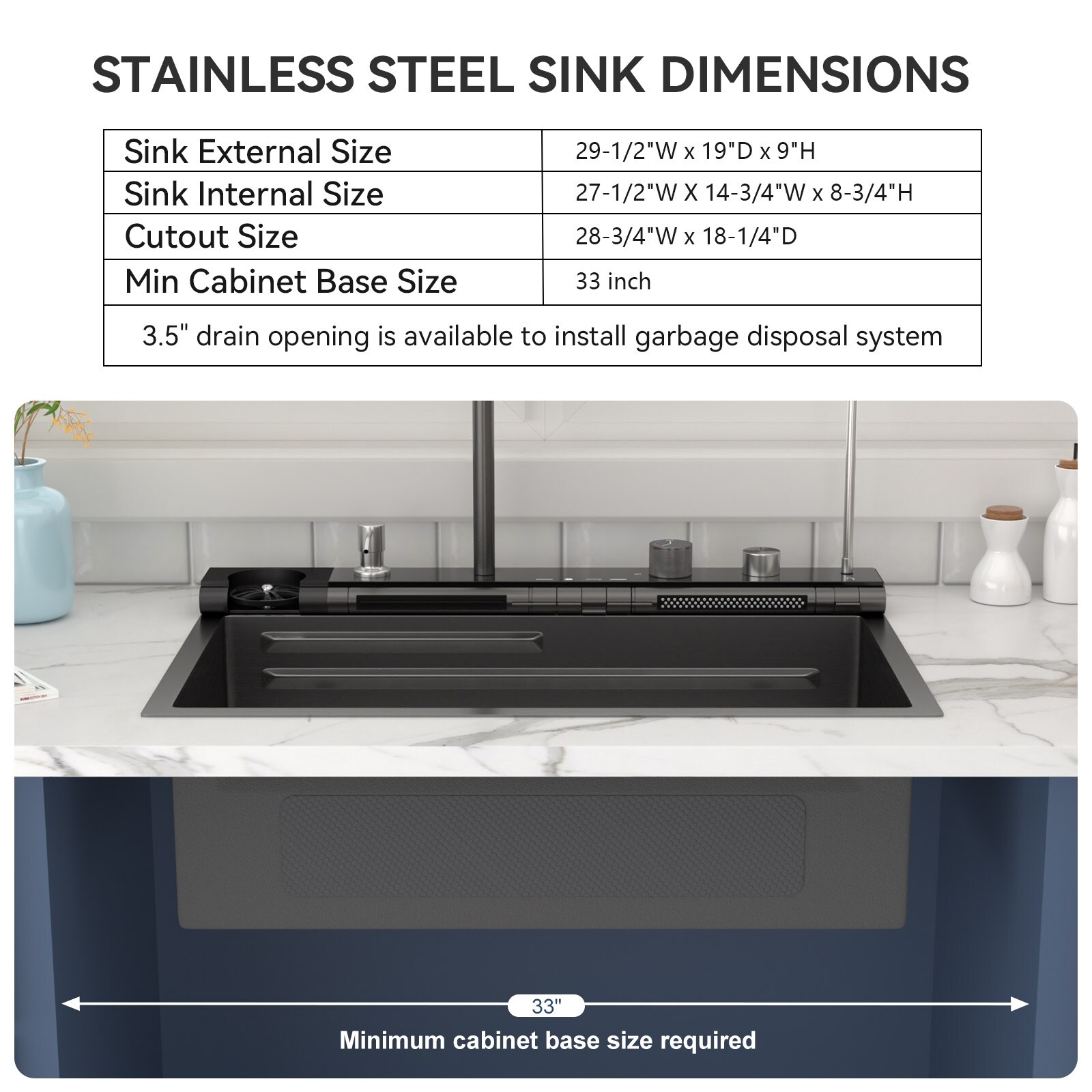 Lordear LD-LYFY30TBS Kitchen-Sinks - View #10