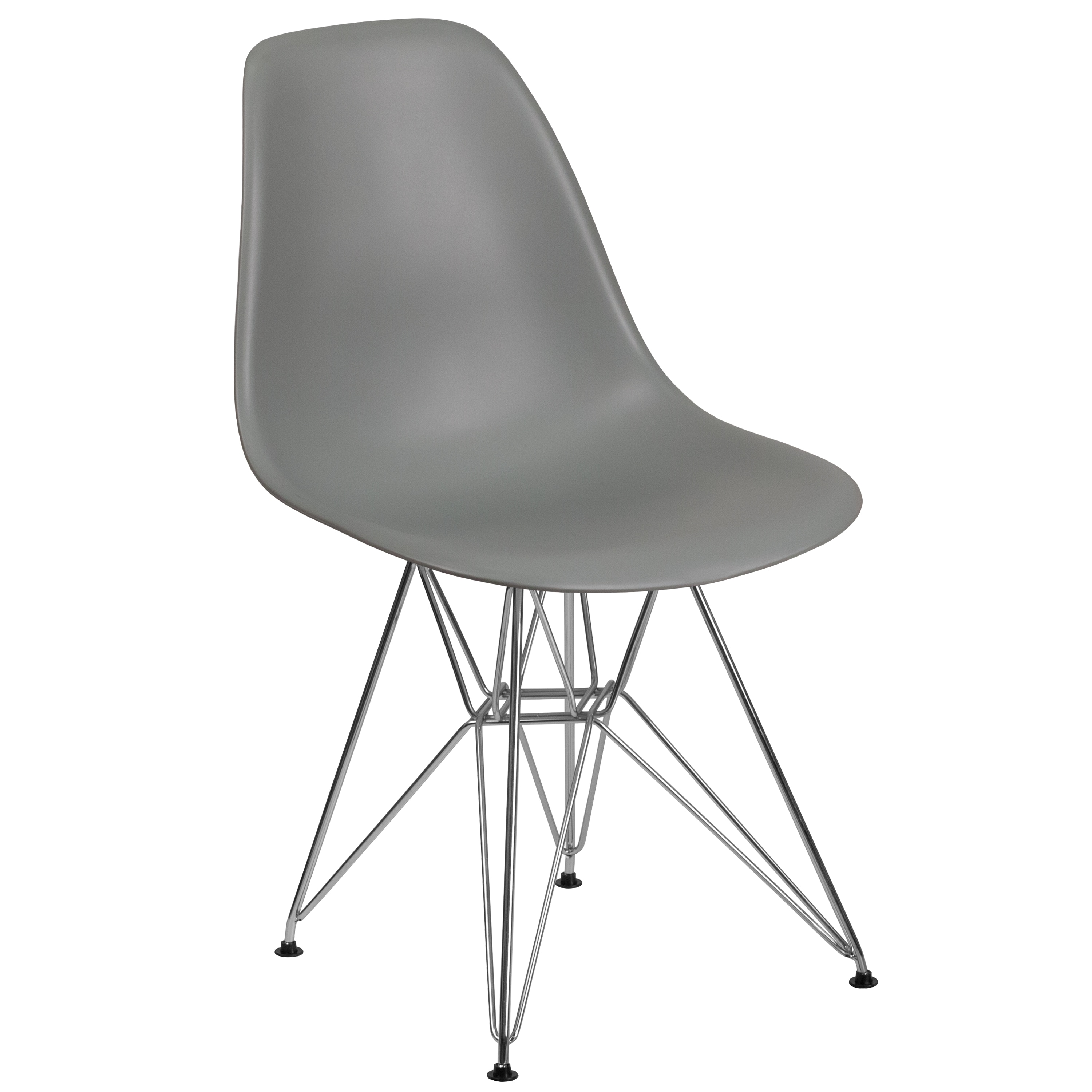 Flash Furniture 889142209553 Elon Series Modern Moss Gray Plastic Accent Chair