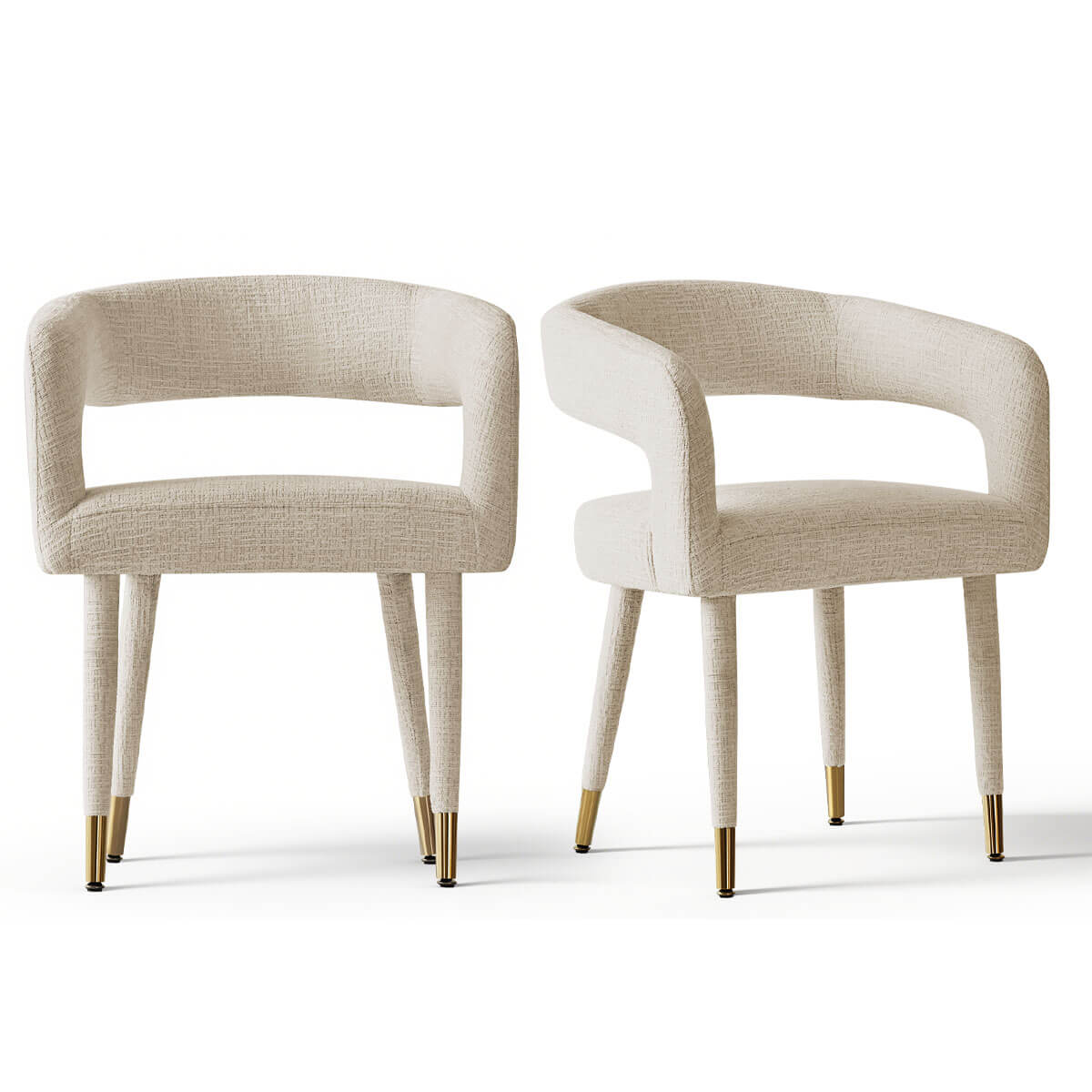 Maison Boucle ANNA-CHAIR-KHAKI Dining-Chairs - View #2