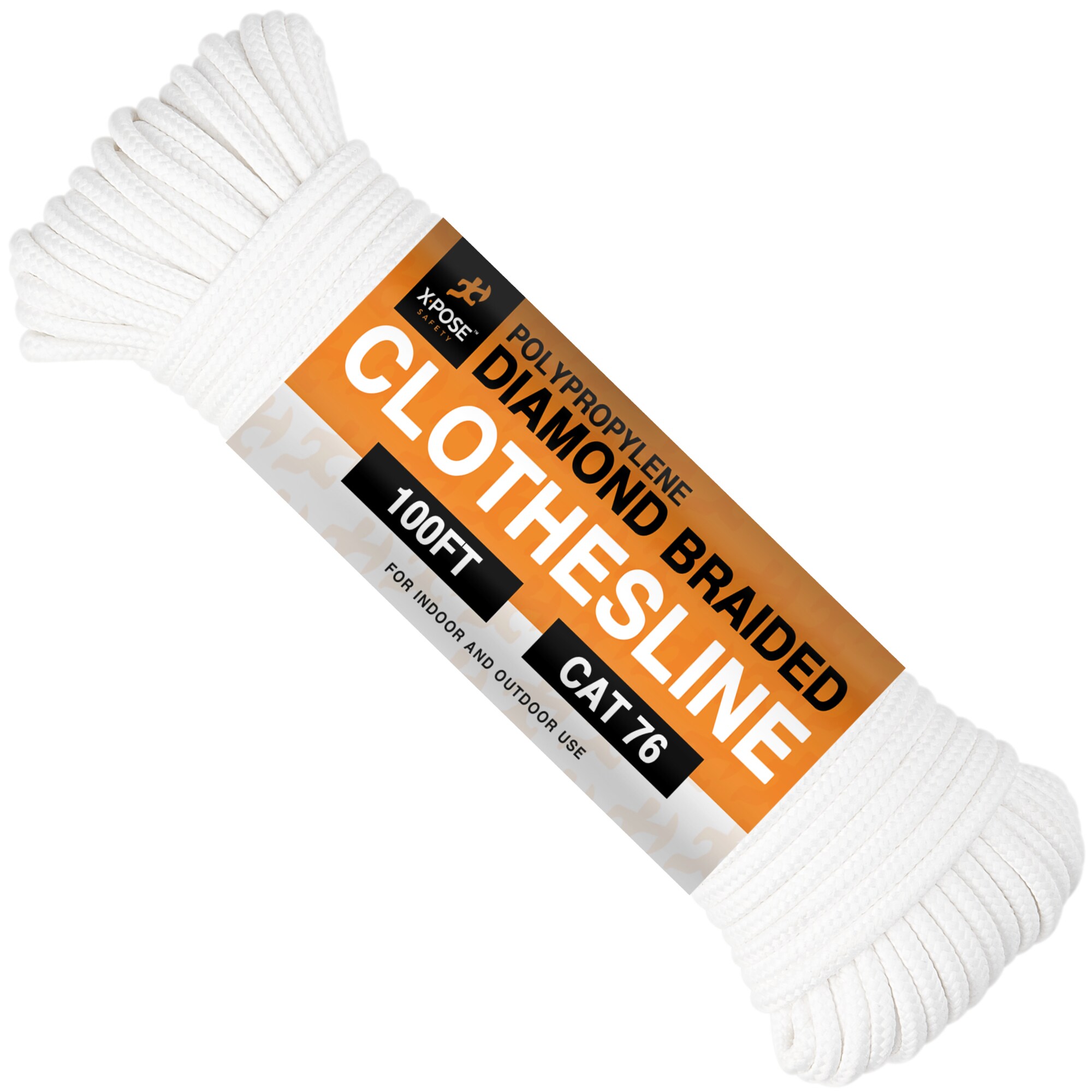 XPOSE SAFETY CCL632-100-X-S 0.19-in x 100-ft Braided Cotton Rope (By-the-Roll)