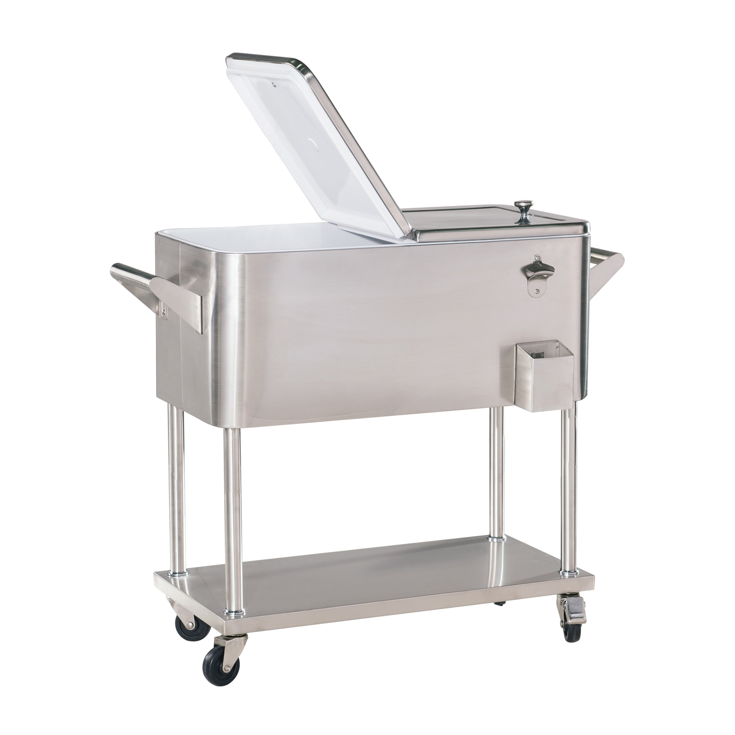 Sunjoy 80-Quart Wheeled Insulated Cart Cooler at Lowes.com