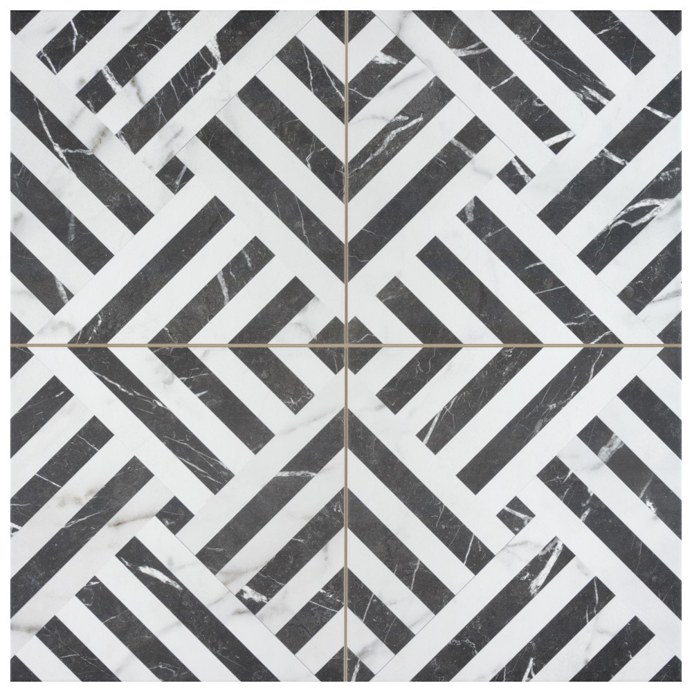Affinity Tile FPE18GZBY Gatzby White 18-in x 18-in Matte Porcelain Large format Floor and Wall Tile ( 13.32-sq ft Carton