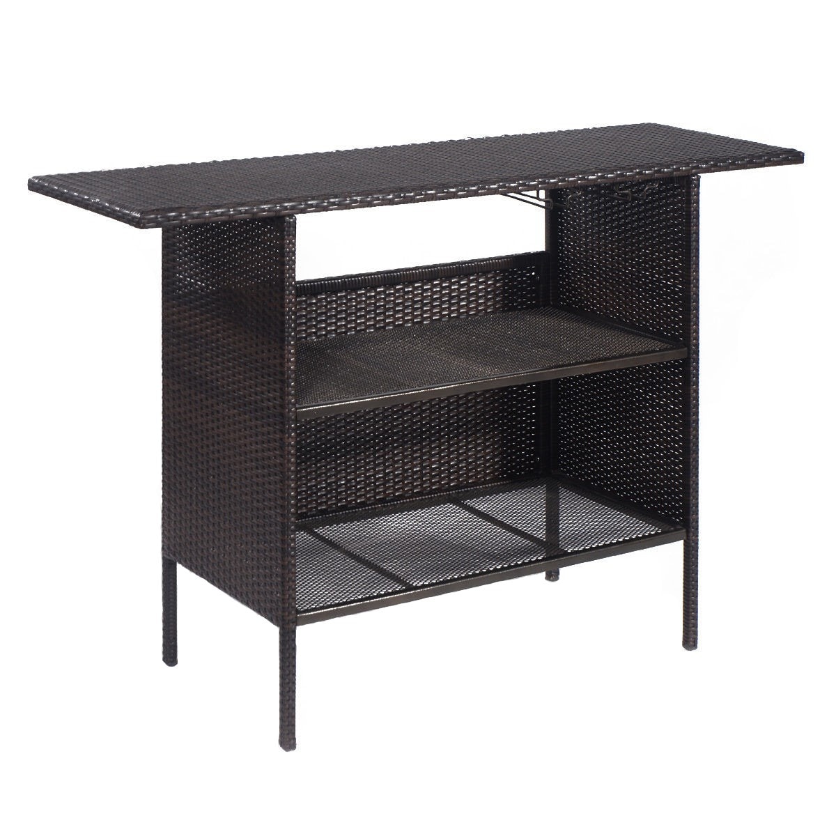 Mondawe 884-HY Rectangle Rattan Outdoor Counter 18.5-in W x 55-in L
