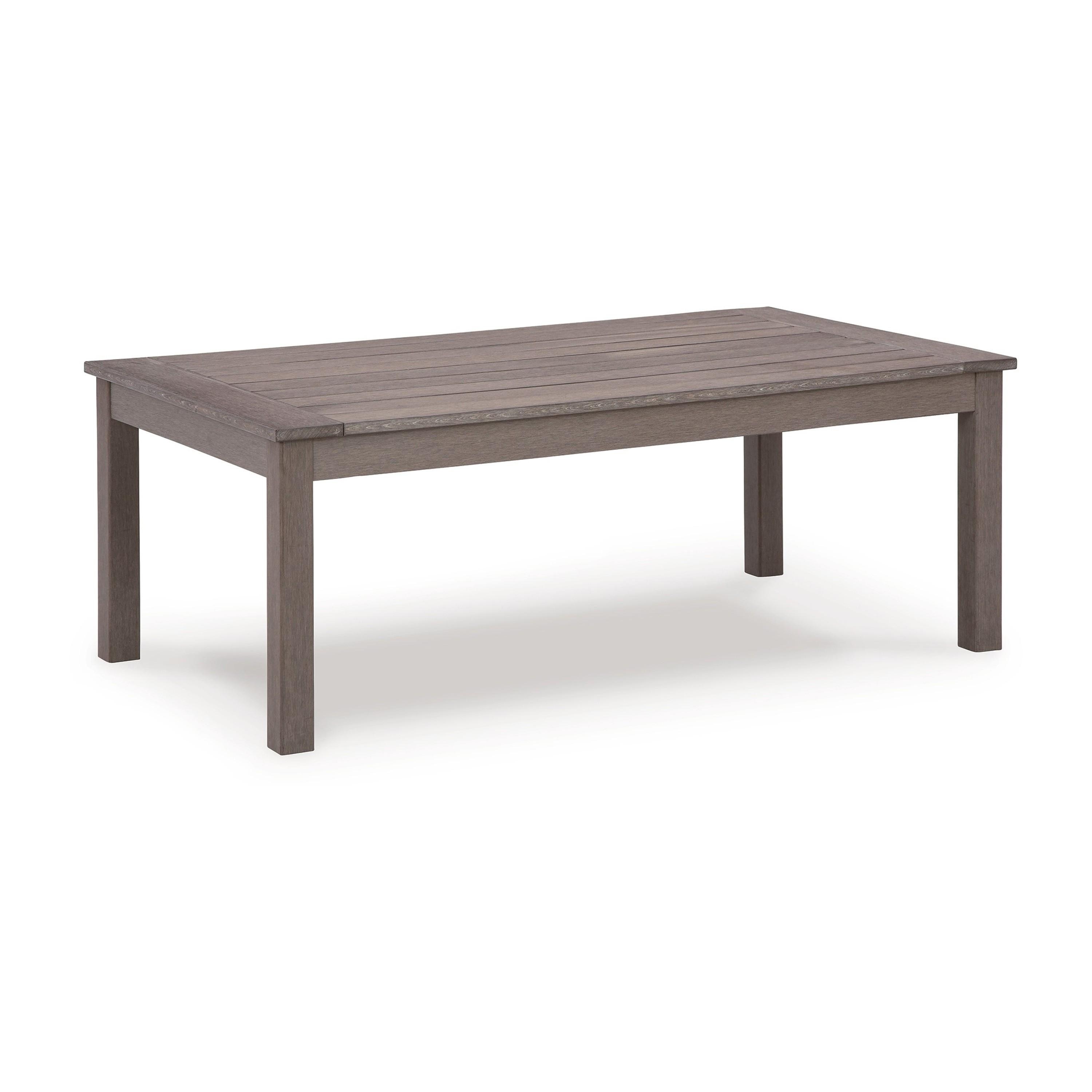 Weatherwood Rectangular Outdoor Coffee Table in Dark Brown