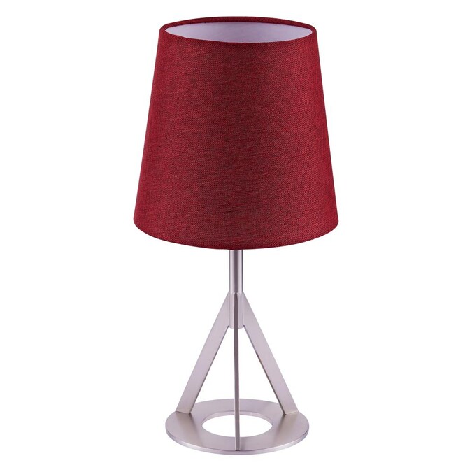 Versanora Aria 15.7-in Red Desk Lamp with Fabric Shade