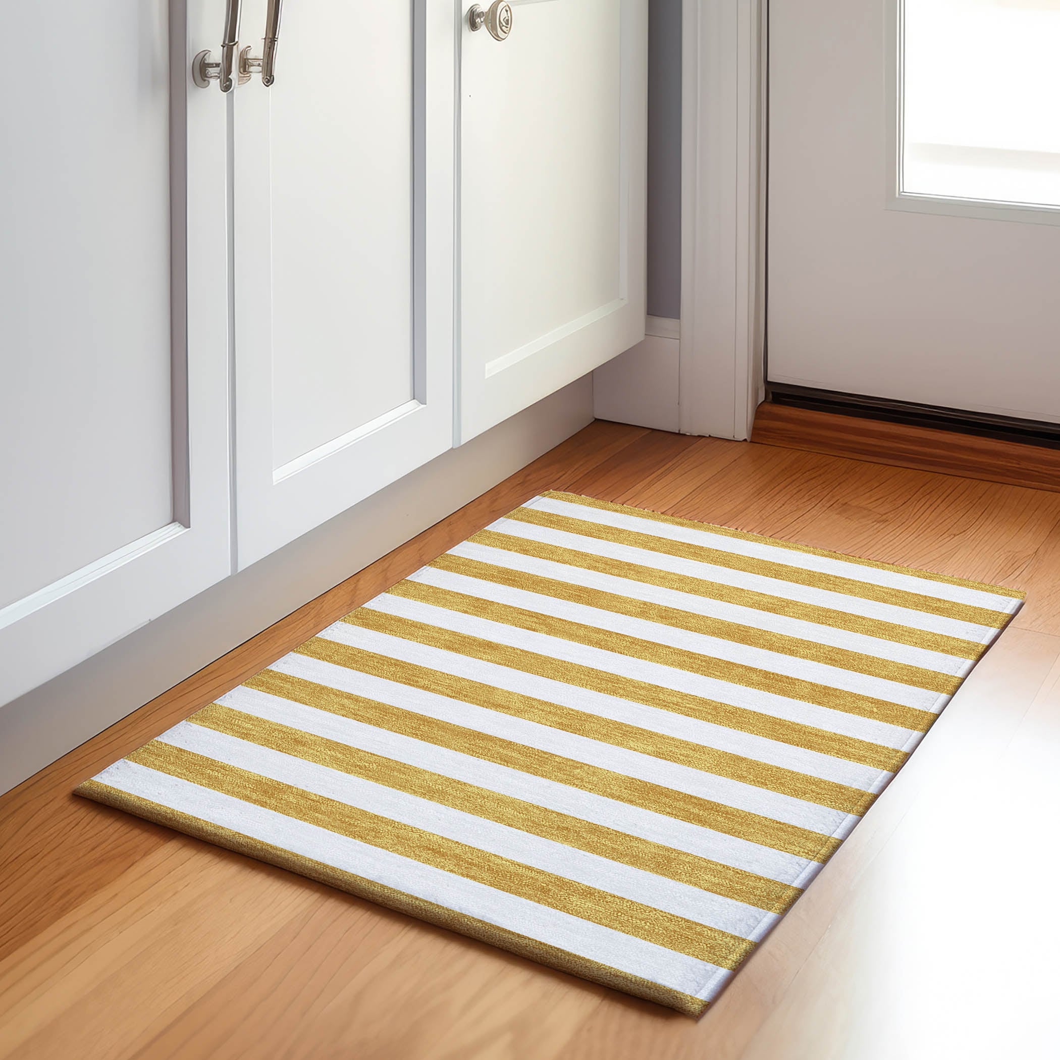 Addison Rugs AMF503BU3X5 Mayfield AMF503BU 3 x 5 (ft) Loomed Polyester Blue Rectangular Indoor Abstract Machine washable Area rug