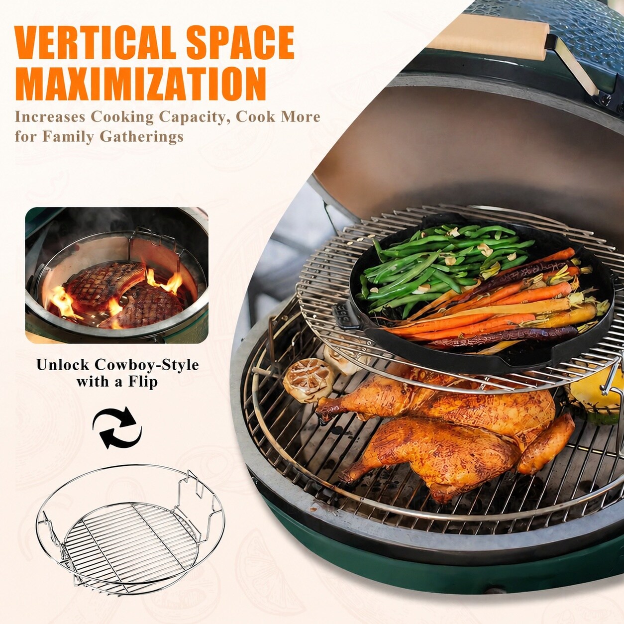 AOIZGMY LAZ0803Z024 Gas-Grill-Cookgrates-Warmracks - View #2