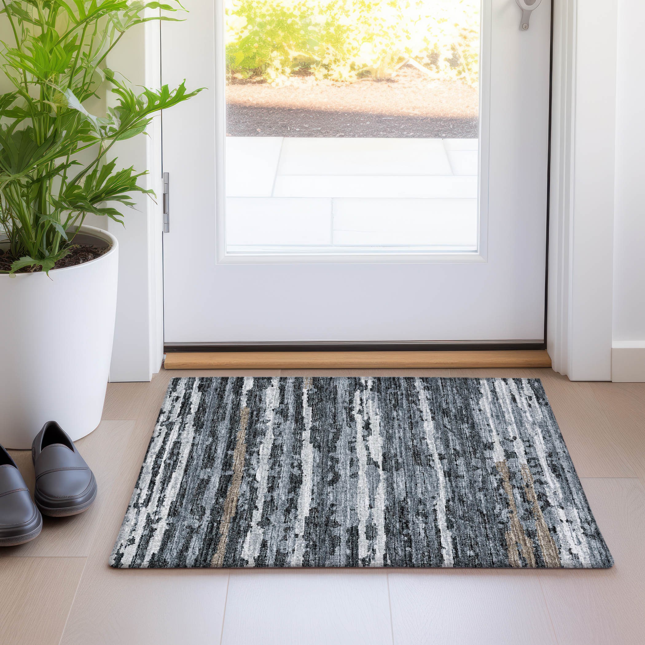 Addison Rugs AMF75SH20X30 Mayfield AMF75SH 2 x 3 (ft) Loomed Polyester Shadow Rectangular Indoor Abstract Machine washable Area rug