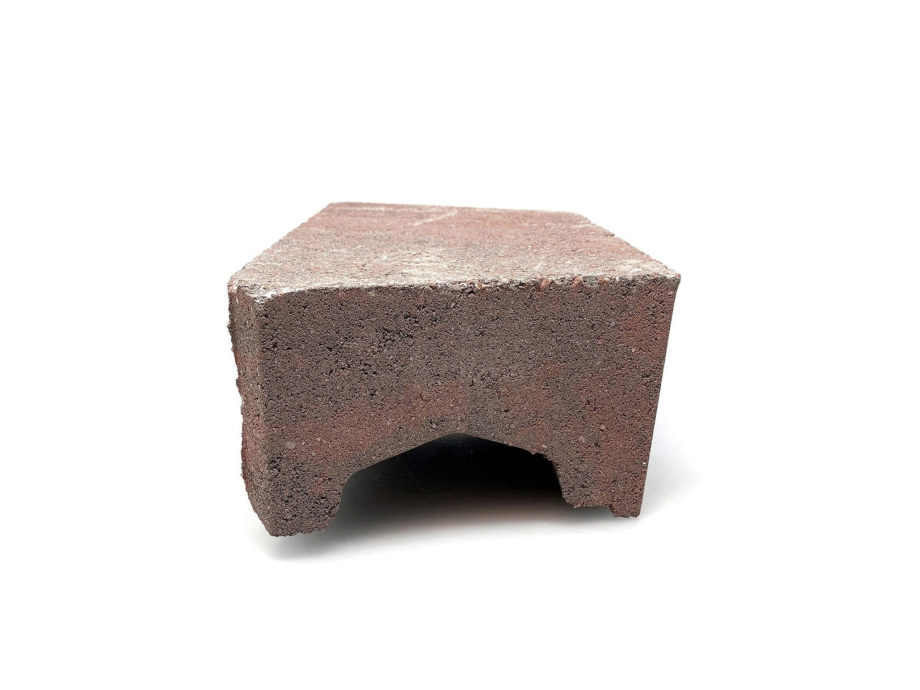 4-in H x 12-in L x 7-in D Red/Charcoal Concrete Retaining Wall Block in ...