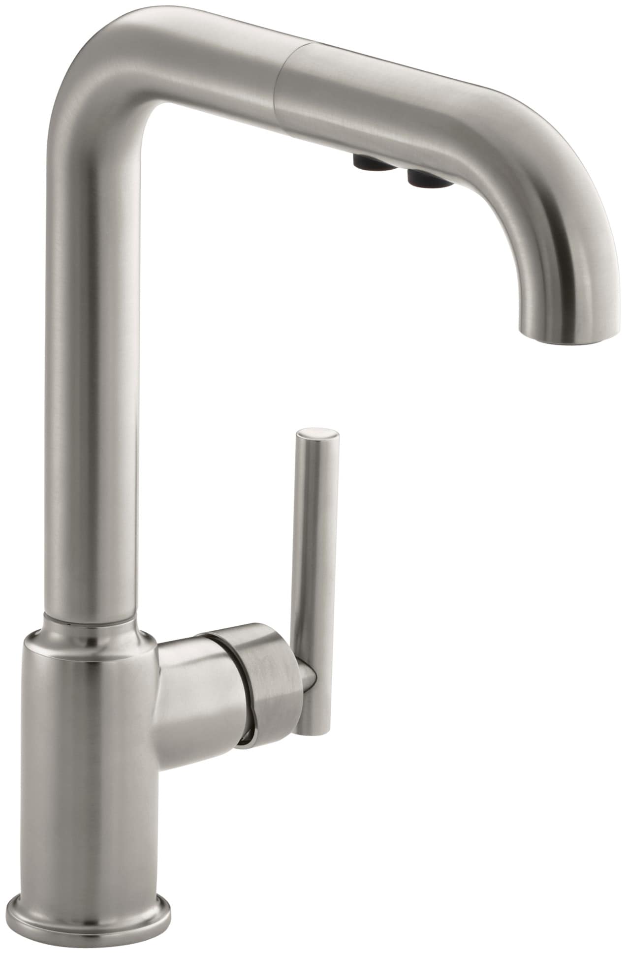 KOHLER 7505-VS Purist Vibrant Stainless Single Handle Deck-mount Pull-out Kitchen Faucet