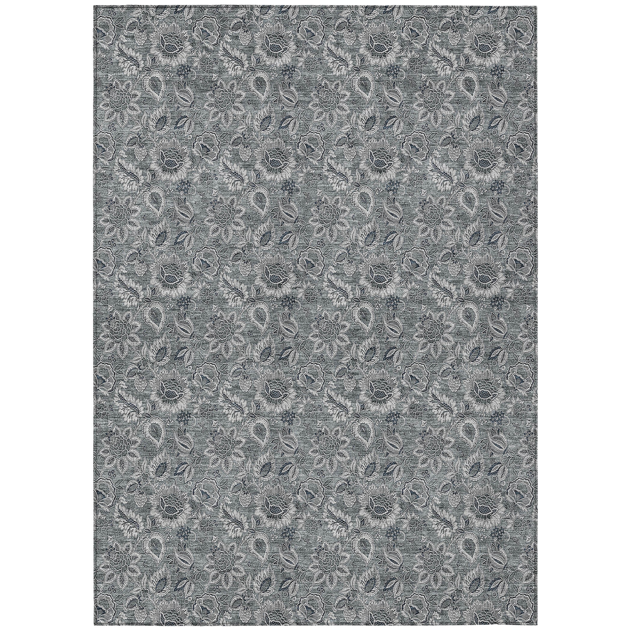 Addison Rugs ACN661GY3X5 Chantille ACN661GY 3 x 5 (ft) Polyester Gray Rectangular Indoor/Outdoor Geometric Machine washable Area rug