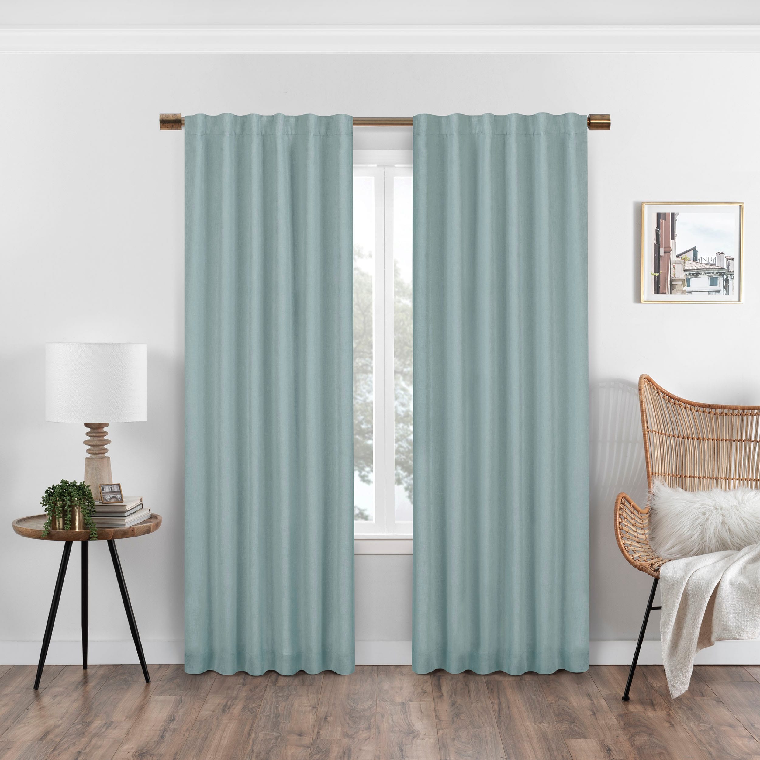 Eclipse FZE003AB2SPA 84-Inches Spa Blackout Standard lined Rod pocket Single curtain panel