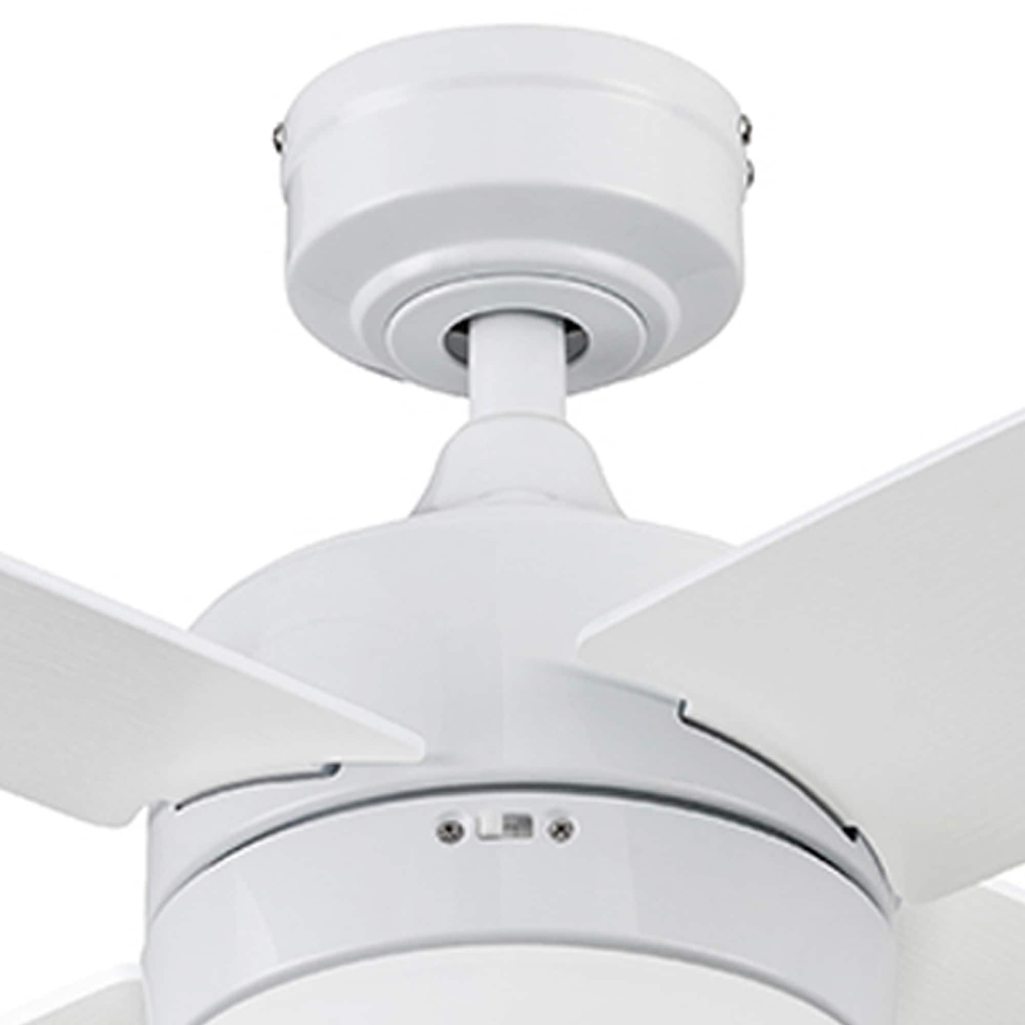 Prominence Home Atlas 44-in Bright White Indoor Ceiling Fan with